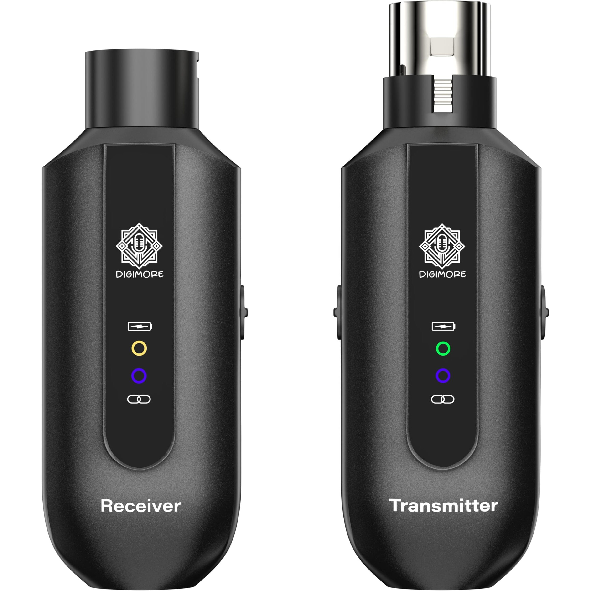 Digimore Uhf Wireless Xlr Transmitter And Receiver | Up To 100Ft Range | 5Hrs Long Battery | &lt5Ms Latency | Xlr Connector For Guitars, Mics, Mixers, And Pa Systems (D-730 Pro)