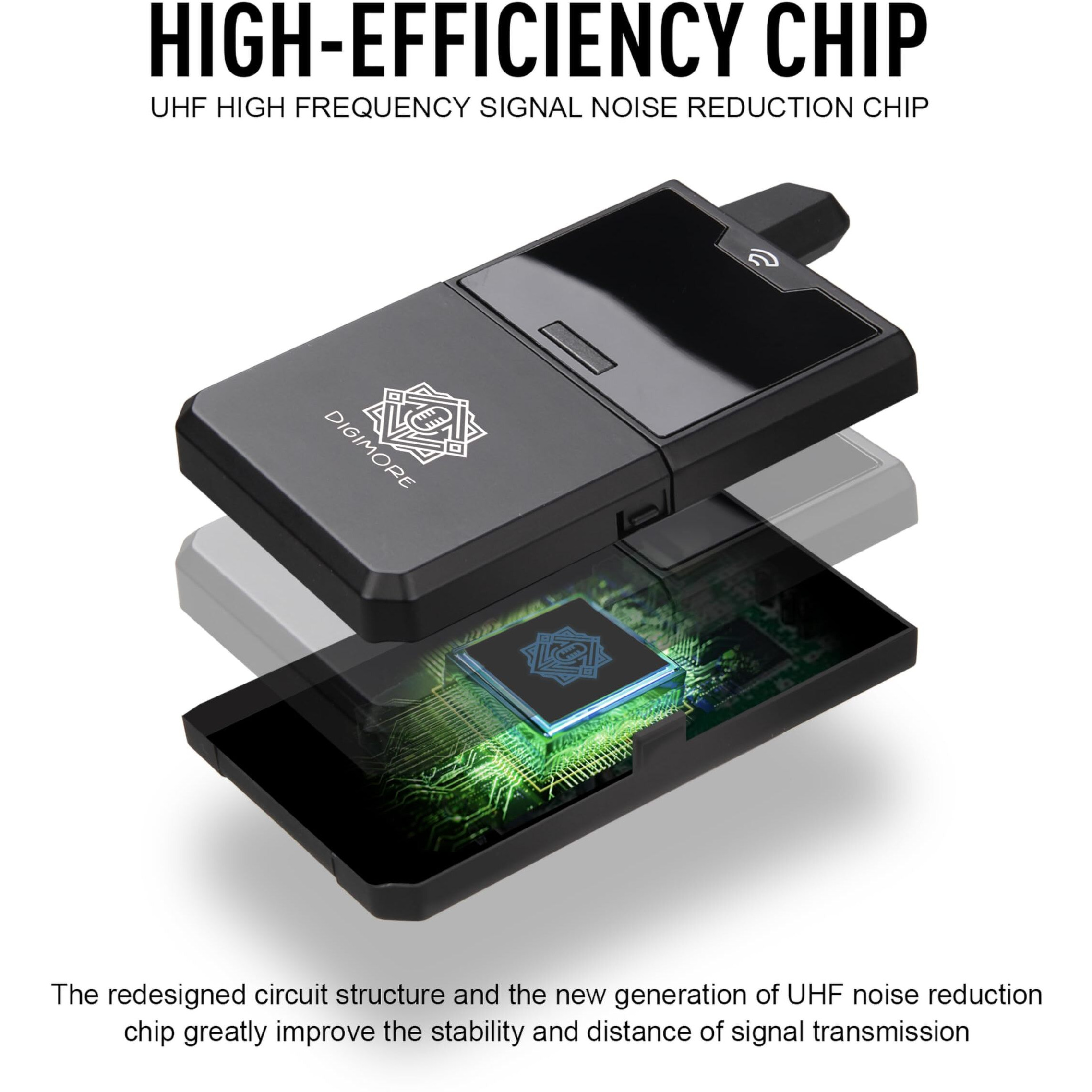 Digimore Uhf Wireless Lapel Microphone For Camera & Smartphones | 30 Channels | 324Ft Range | Cardioid Pickup | For Interviews, Vlogging, Singing & Events (D-343 L)