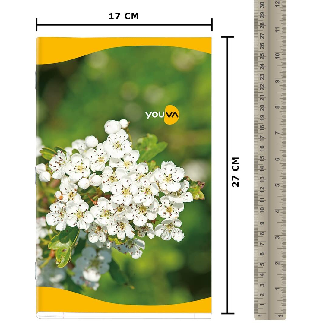 Navneet Youva Youva Soft Bound Long Book For Students | Regular Size 17 Cm X 27 Cm | Feminine Series | Single Line | 172 Pages | Pack Of 6