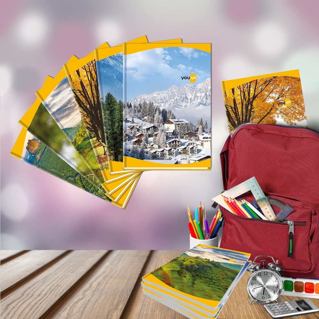 Navneet Youva Youva Case Bound/Hard Cover Long Book For Students, Shops And Office Use | Single Line | A4 Size - 21Cm X 29.7Cm | 288 Pages