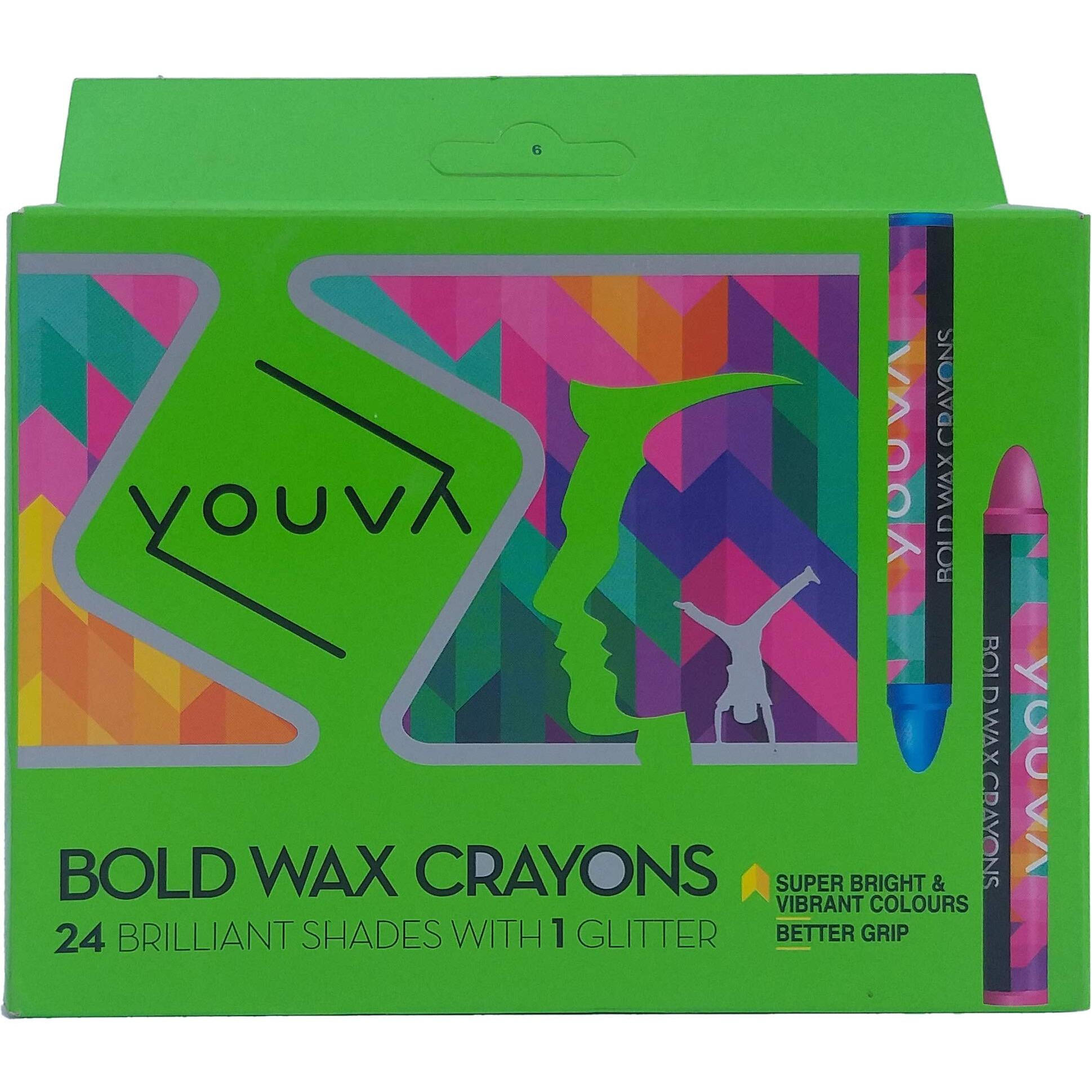 Navneet Youva|Bold Wax Crayons|Pack Of 24,Multicolor