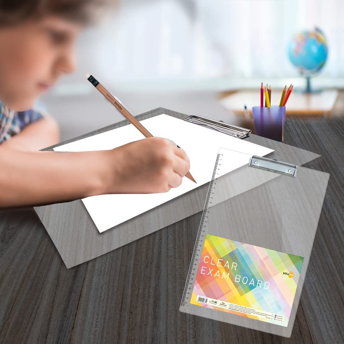 Navneet Youva | Clear Exam Board For Students | Transparent Exam Board | Foolscap Size - 24 Cm X 36 Cm | Pack Of 1