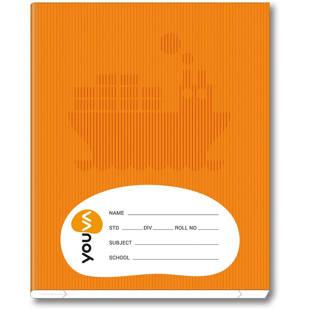 Navneet Youva | Full Bound With Hard Cover | Brown Note Book For School Students | Regular Size 15.5 Cm X 18.8 Cm | Double Line | 76 Pages | Pack Of 12