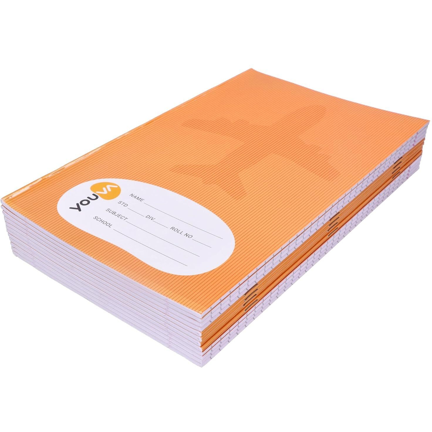 Youva Navneet Brown Cover Soft Bound Long Book | 17 X 27 Cm | 68 Pages | Single Line | Pack Of 12 | Durable Notebooks For Students, Schools & Everyday Writing