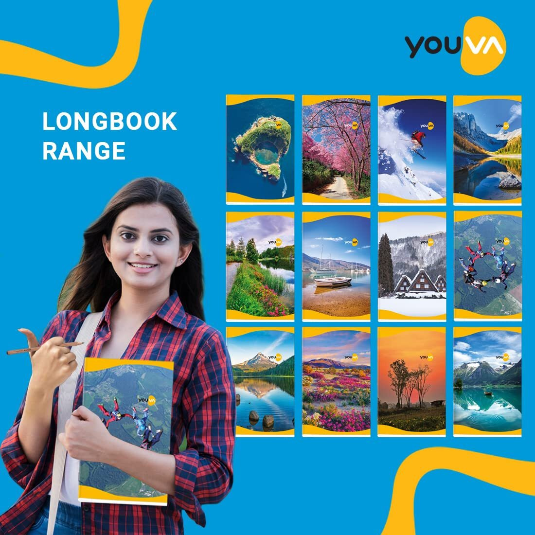 Navneet Youva | Soft Bound | Long Book | 17X27 Cm | Single Line | 196 Pages | Pack Of 3