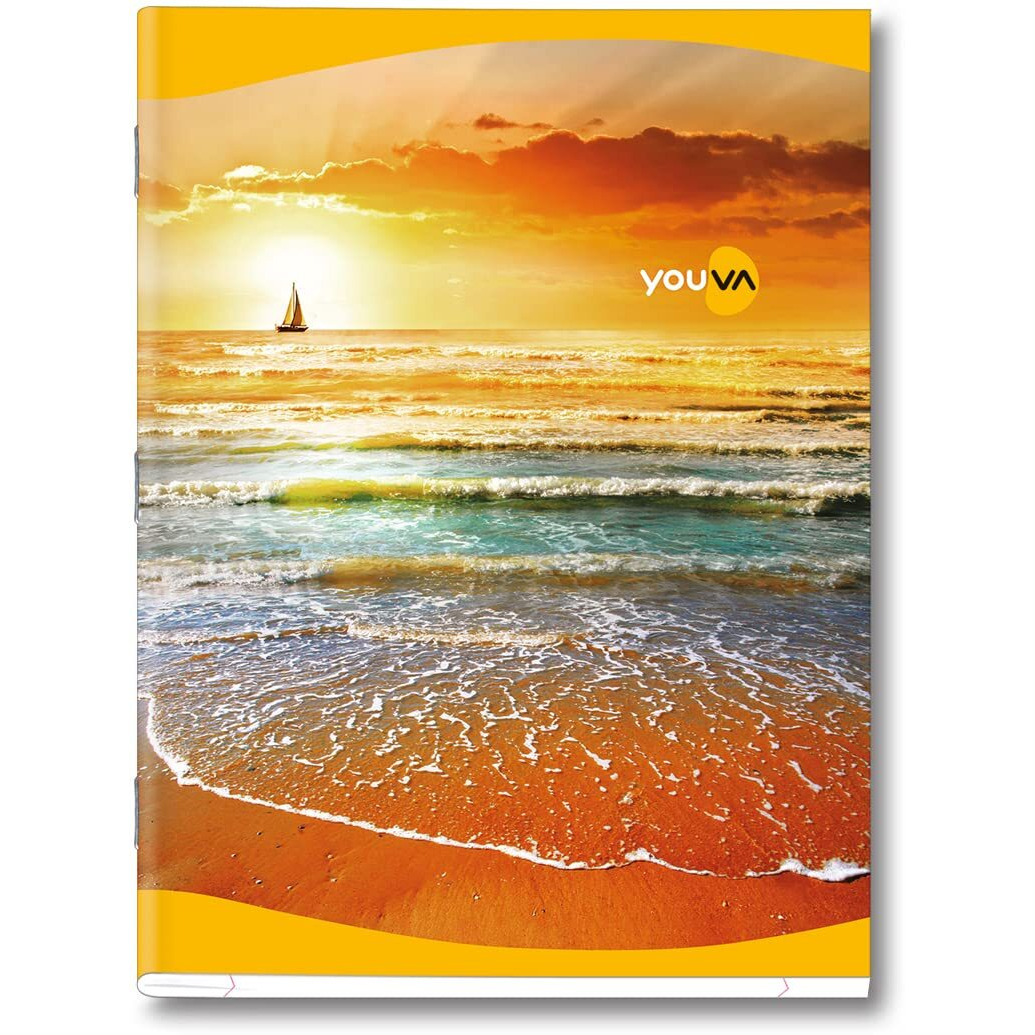 Youva Navneet Soft Bound Notebook | 18 Cm X 24 Cm | Single Line | 172 Pages | Pack Of 12 | School College Office Writing Book