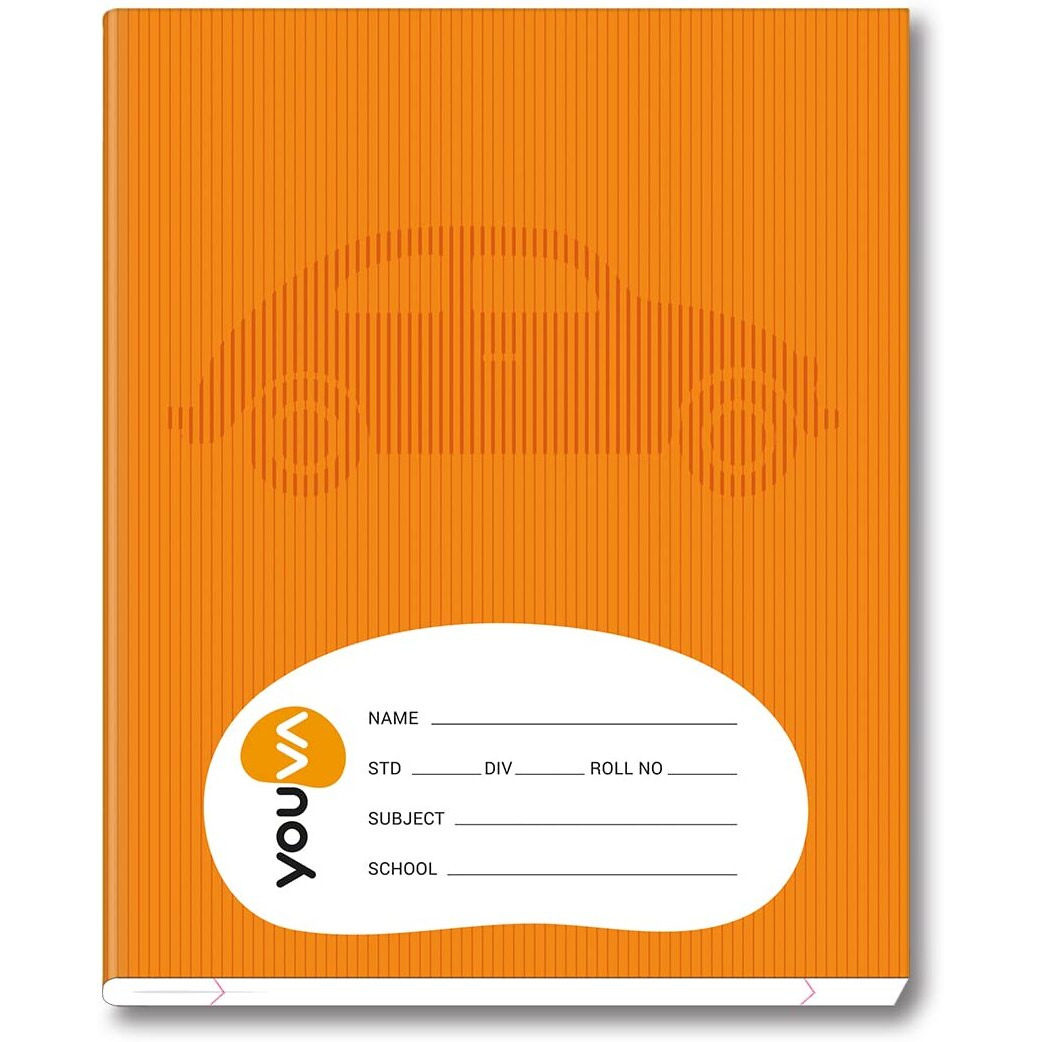 Navneet Youva | Full Bound With Hard Cover | Brown Note Book For School Students | Regular Size 15.5 Cm X 18.8 Cm | Single Line | 364 Pages | Pack Of 4
