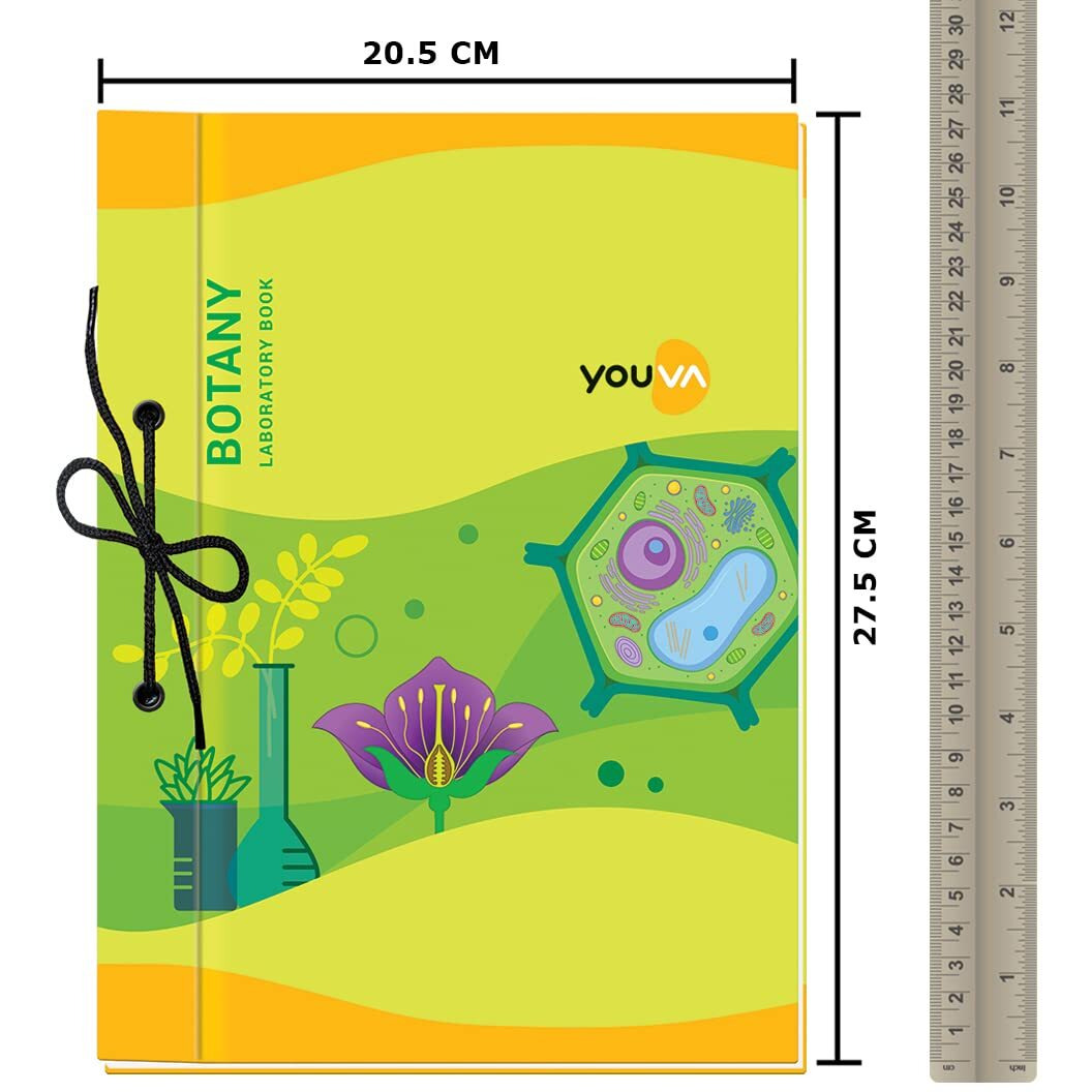 Navneet Youva Youva Botany Laboratory Book For College Students | 21 X 28.5 Cm | Hard Bound With Lace Binding | 1 Ruled / 1 Plain | 58 Pages | Pack Of 3