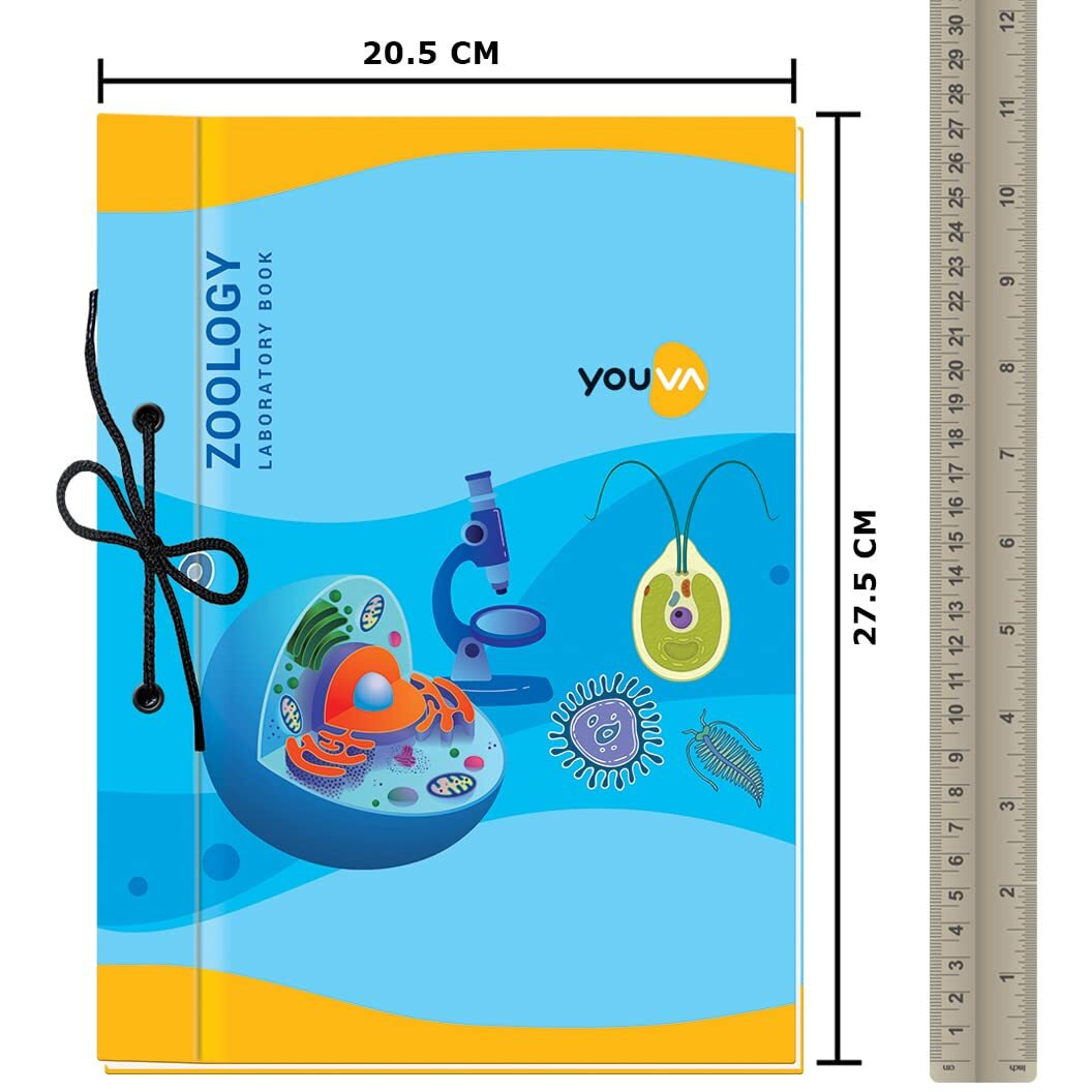 Navneet Youva | Hard Bound | Zoology Laboratory Book | 21X28.5 Cm | Unruled | 58 Pages | Pack Of 3