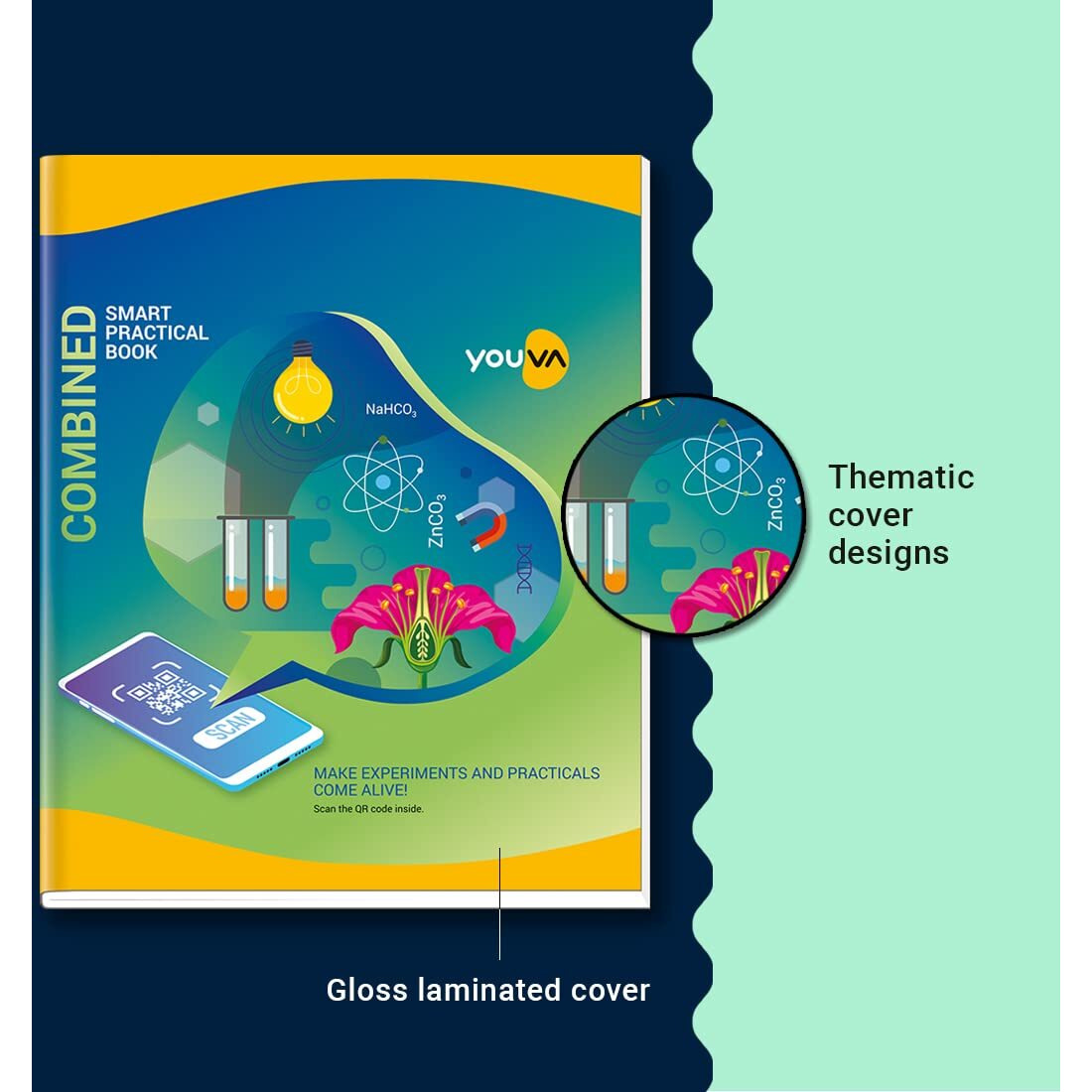 Navneet Youva Youva Hard Bound | Combined Practical Book (Physics, Biology & Chemistry) | 21.5 Cm X 28 Cm | 1 Ruled / 1 Plain | 96 Pages | Pack Of 3
