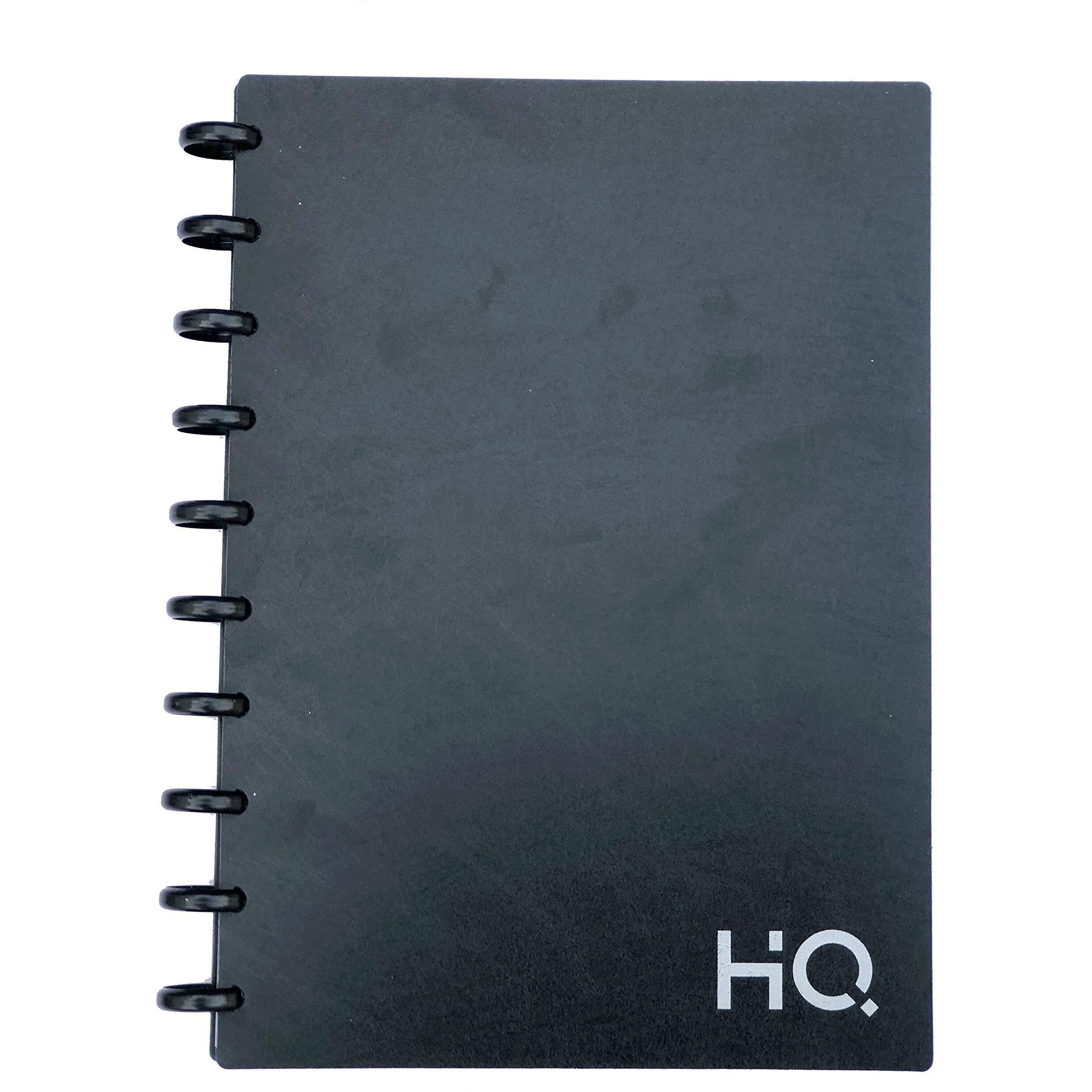 Navneet Youva Hq | Black Ezee Disc Notebook For Personal And Office Use | Single Line | B5 Size - 25 Cm X 17 Cm| Black | 120 Pages