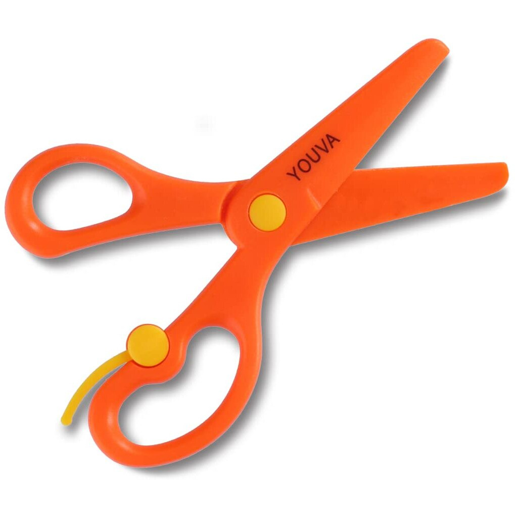 Youva Navneet | Scissors Assorted Colour For Smaller Kids | Pack Of 1 | 3 Colours - Green, Orange, Blue | Safe For Kids Of The Age Group 3-6 Years | Pack Of 2