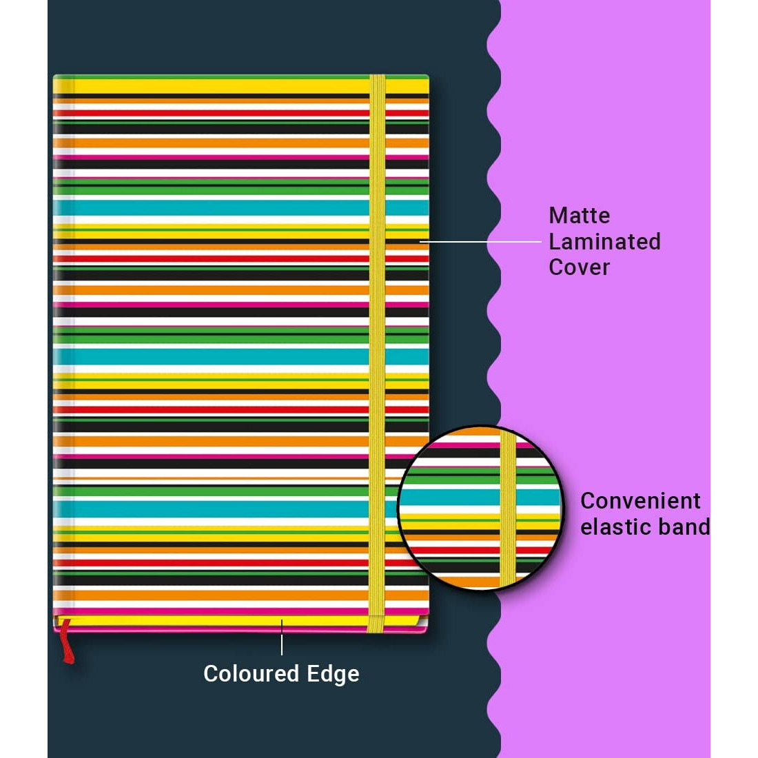 Navneet Youva Youva My Notes (Case Bound) Colour Edge | Single Line (A5 Size) | 192 Pages | (23814-4)