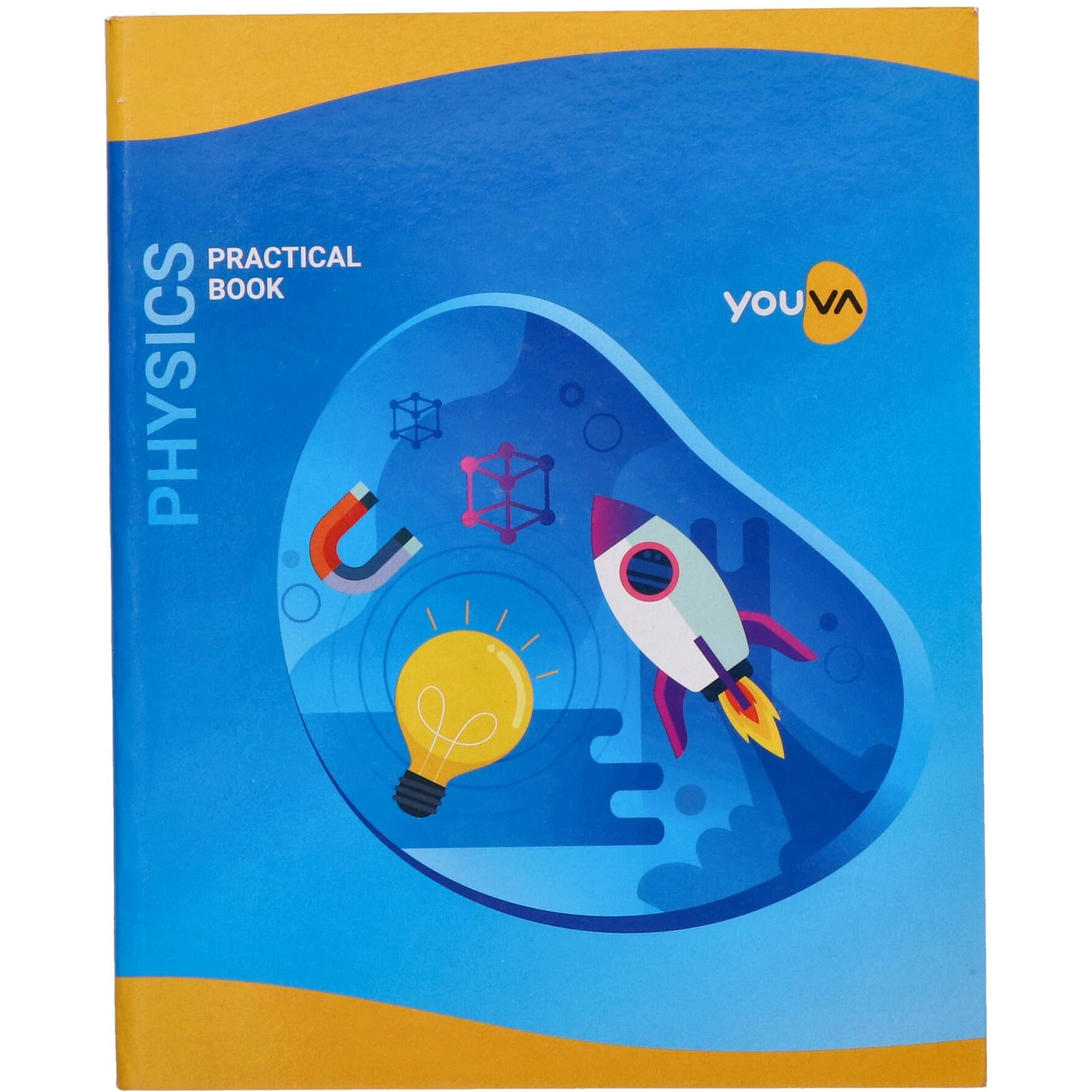 Youva Navneet | Hard Bound/Hard Cover| Physics Practical Book With Video Content On The Go | 21.5X26.5 Cm | 1 Side Ruled & 1 Side Plain | 172 Pages