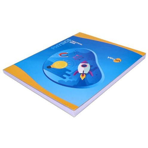 Youva Navneet | Hard Bound/Hard Cover| Physics Practical Book With Video Content On The Go | 21.5X26.5 Cm | 1 Side Ruled & 1 Side Plain | 172 Pages
