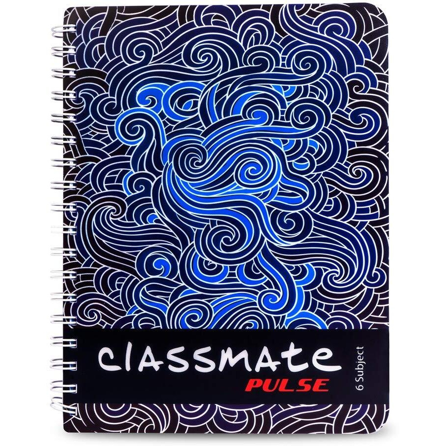 Classmate 6 Subject Notebook - 24 X 18 Cm, 300 Pages, Pvc Cover, Single Ruled
