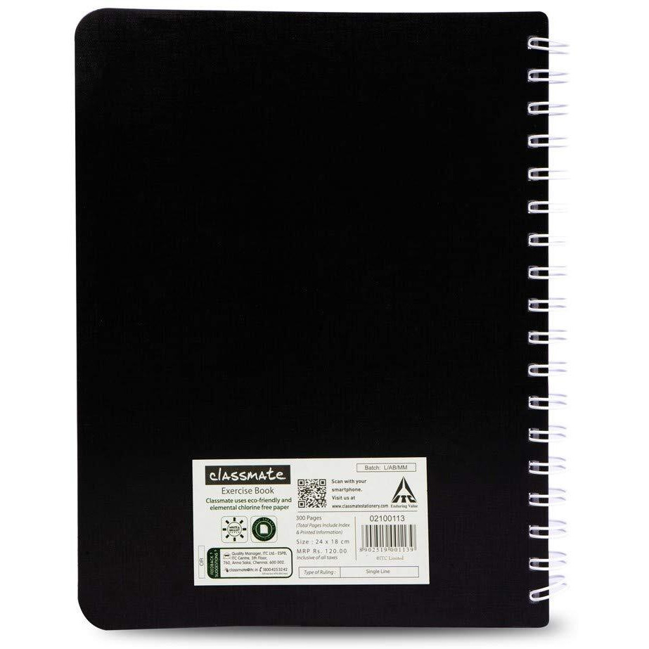Classmate 6 Subject Notebook - 24 X 18 Cm, 300 Pages, Pvc Cover, Single Ruled