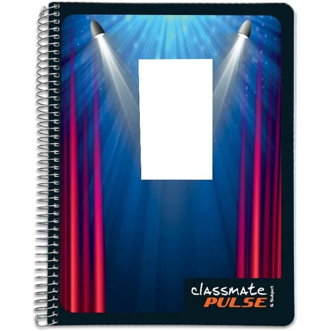 Classmate Pulse 6 Subject Notebook - Single Line, 300 Pages, Spiral Binding, 240Mm*180Mm