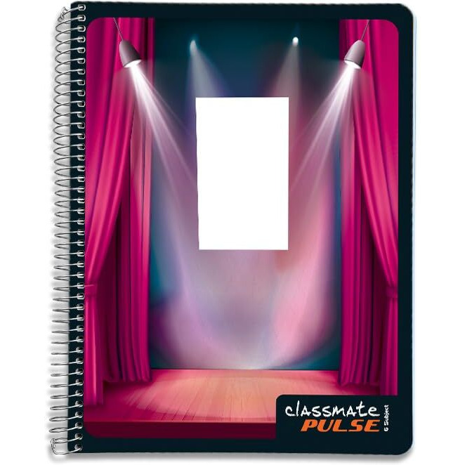 Classmate Pulse 6 Subject Notebook - 302 Pages | Single Line | Spiral Bound Notebook | Soft Cover