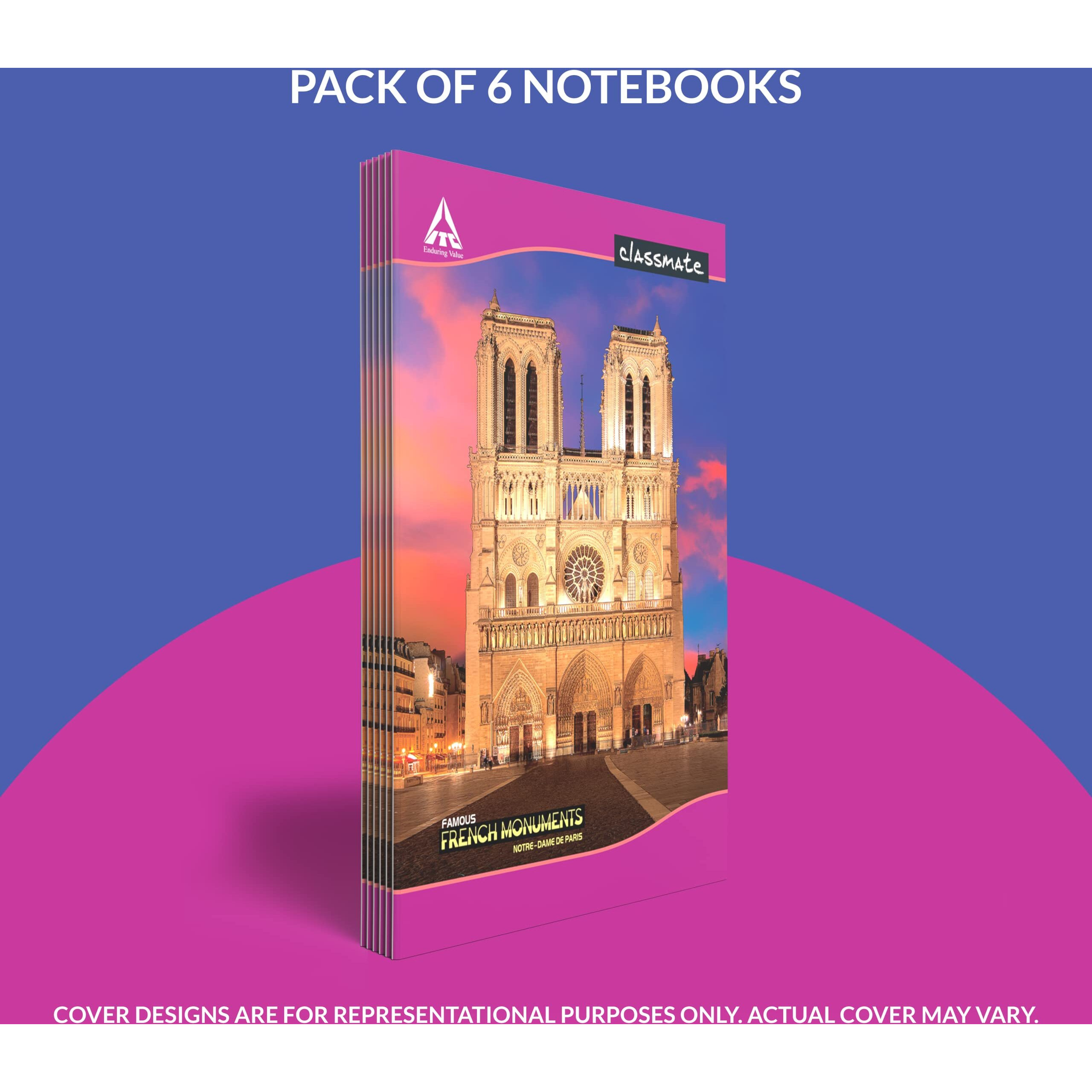 Classmate Notebook - Single Line, 400 Pages, 314Mm*194Mm (Pack Of 6)