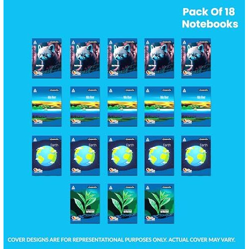 Classmate Notebook - Single Line, 92 Pages, 240Mm X 180Mm, Pack Of 18