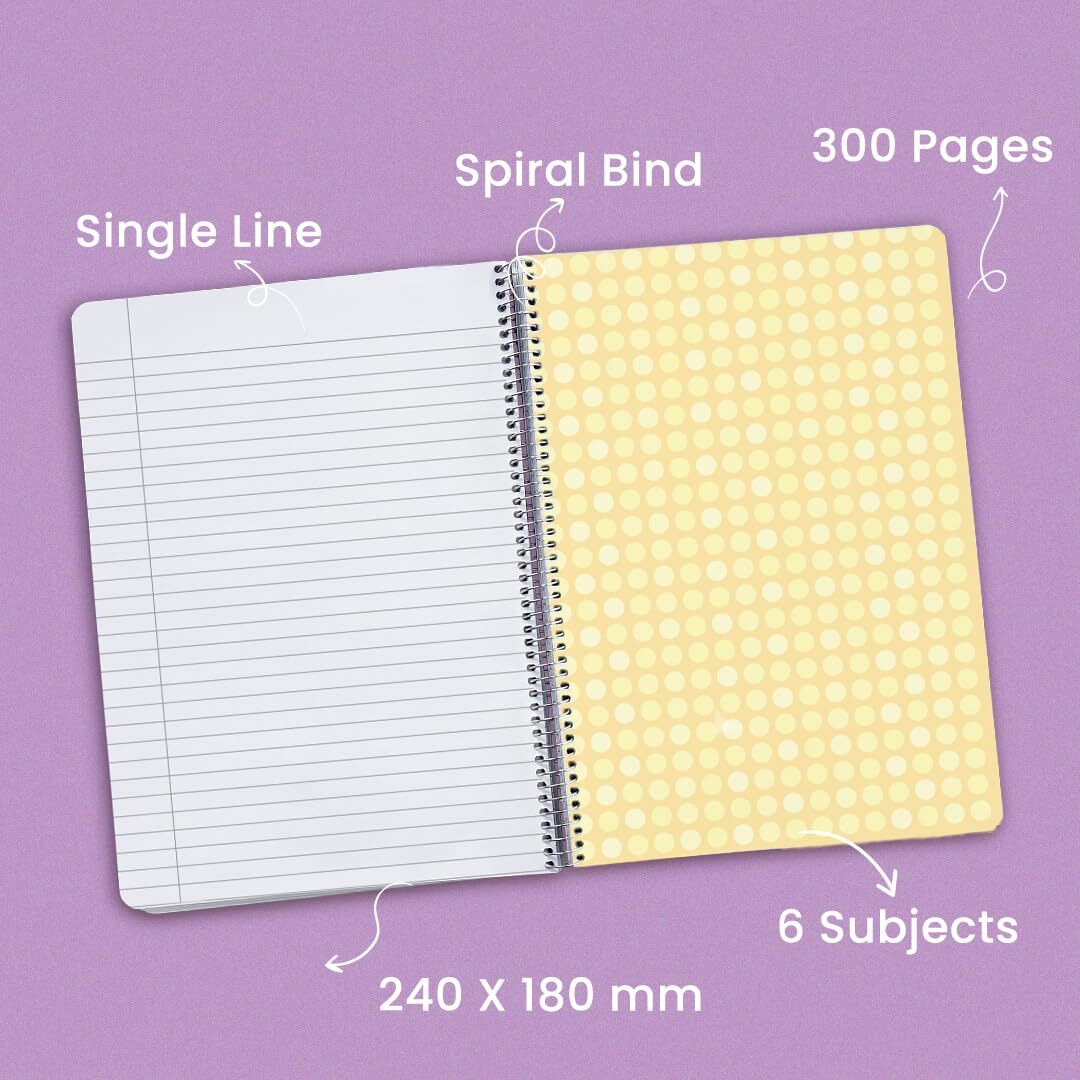 Classmate Pulse Notebook - 240 X 180, 300 Pages, Single Line, Wiro Binding, Pack Of 3