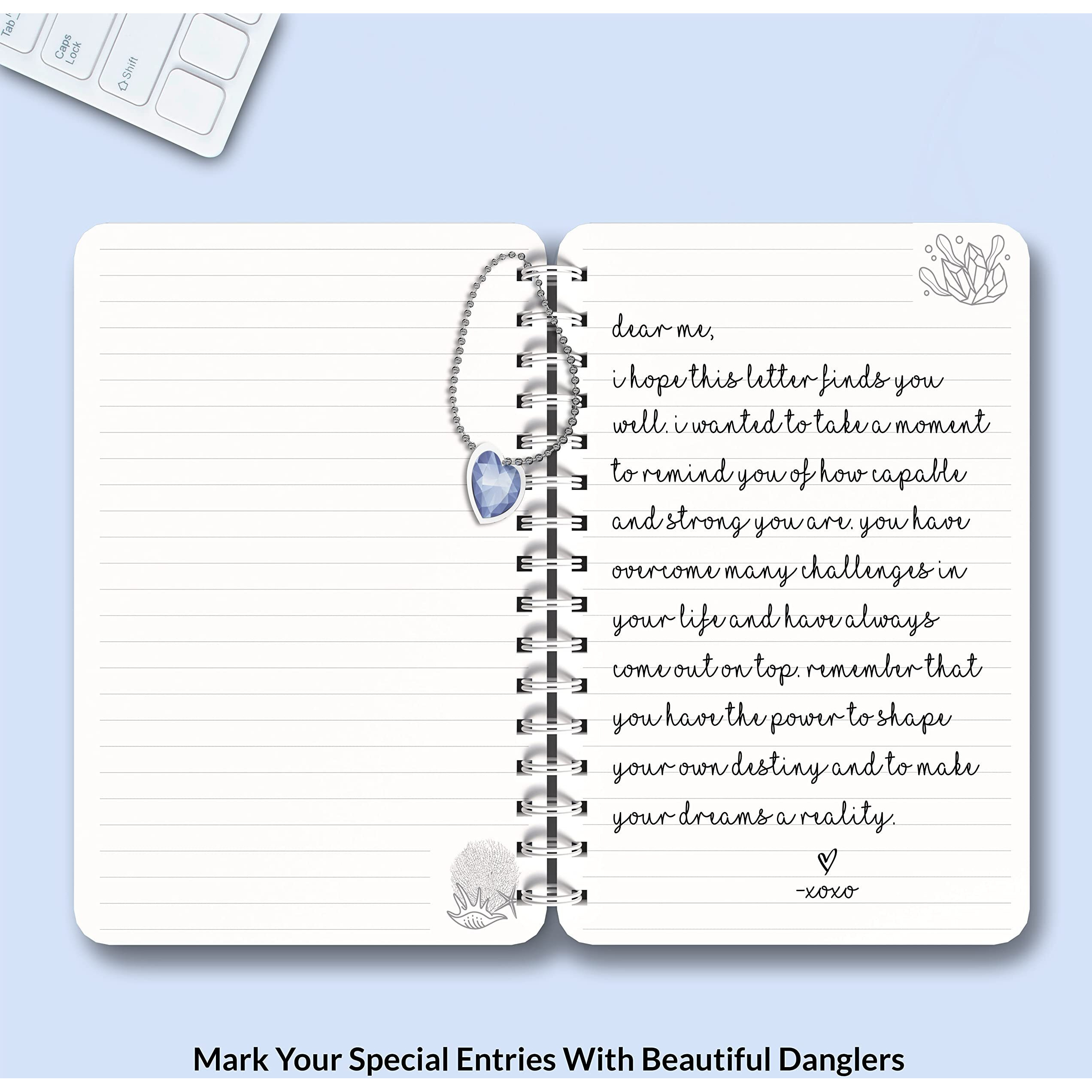 Paperkraft A5 Designer Wiro Hard Bound Diaries I Paper Dangler + 3 Special Inserts I 70 Gsm I 168 Ruled Pages| Gemstone Theme (Precious And Rare)