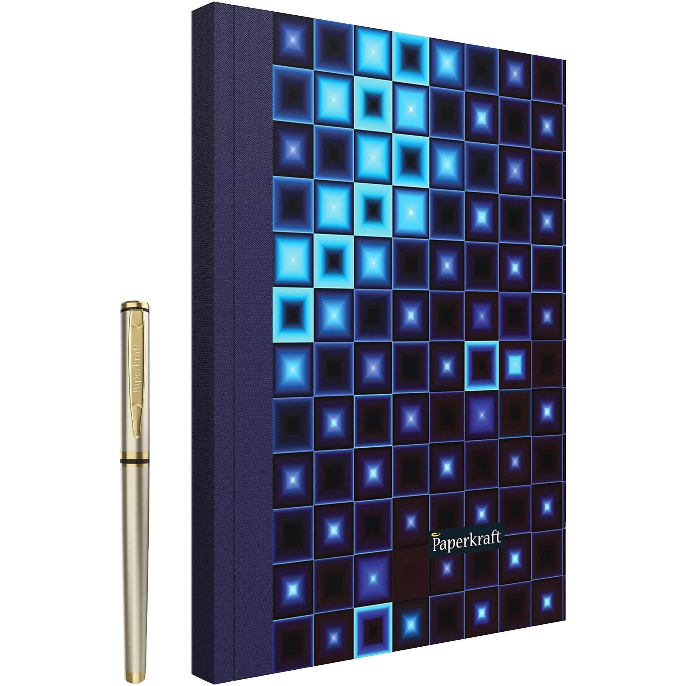 Paperkraft Beethoven Lissome - Blue Ball Pen(Pack Of 1)|Elegant & Classic Silver Finish|Premium Gifting Products|All Metal Body|Ideal For Professionals|Official Meeting Essentials (04030335)