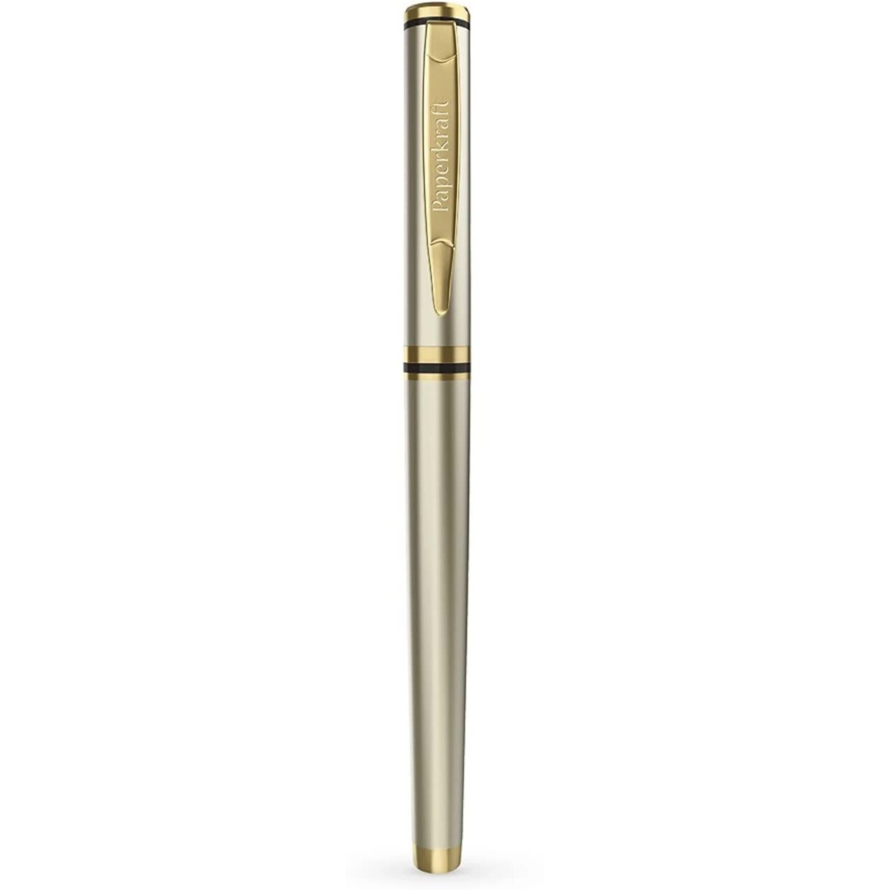 Paperkraft Beethoven Lissome - Blue Ball Pen(Pack Of 1)|Elegant & Classic Silver Finish|Premium Gifting Products|All Metal Body|Ideal For Professionals|Official Meeting Essentials (04030335)