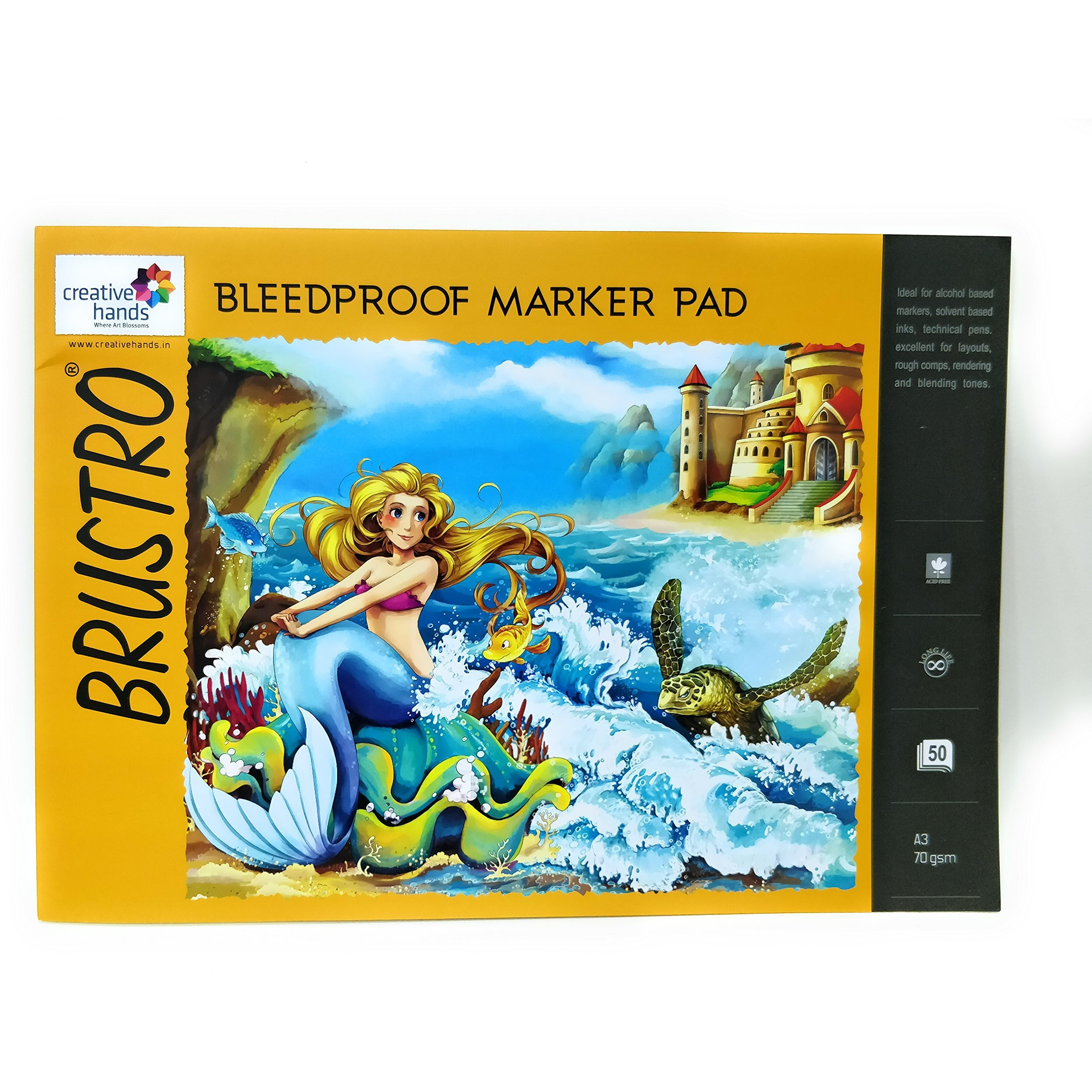 Brustro Bleedproof Marker Pad 70 Gsm A3 (Contains 50 Sheets)
