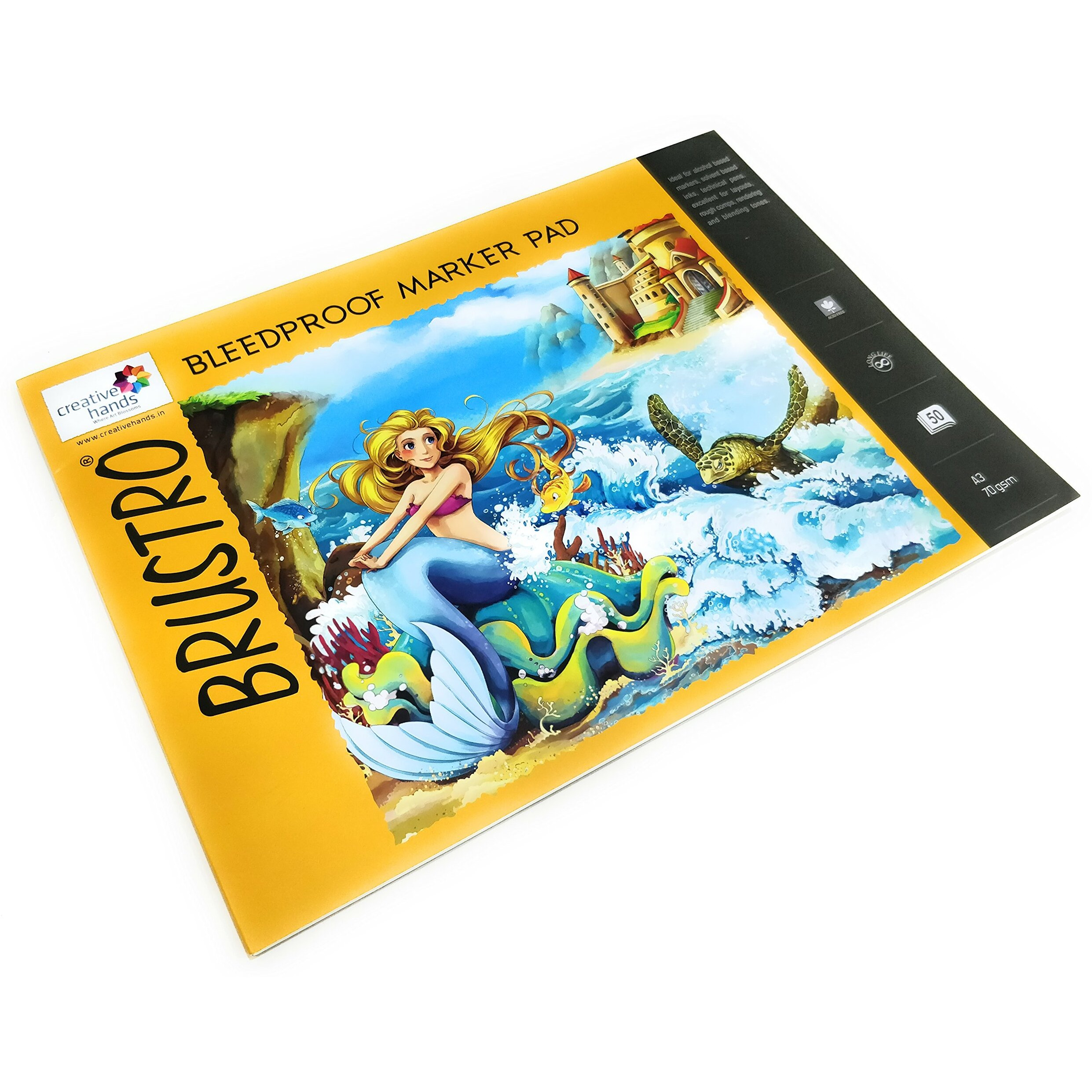 Brustro Bleedproof Marker Pad 70 Gsm A3 (Contains 50 Sheets)