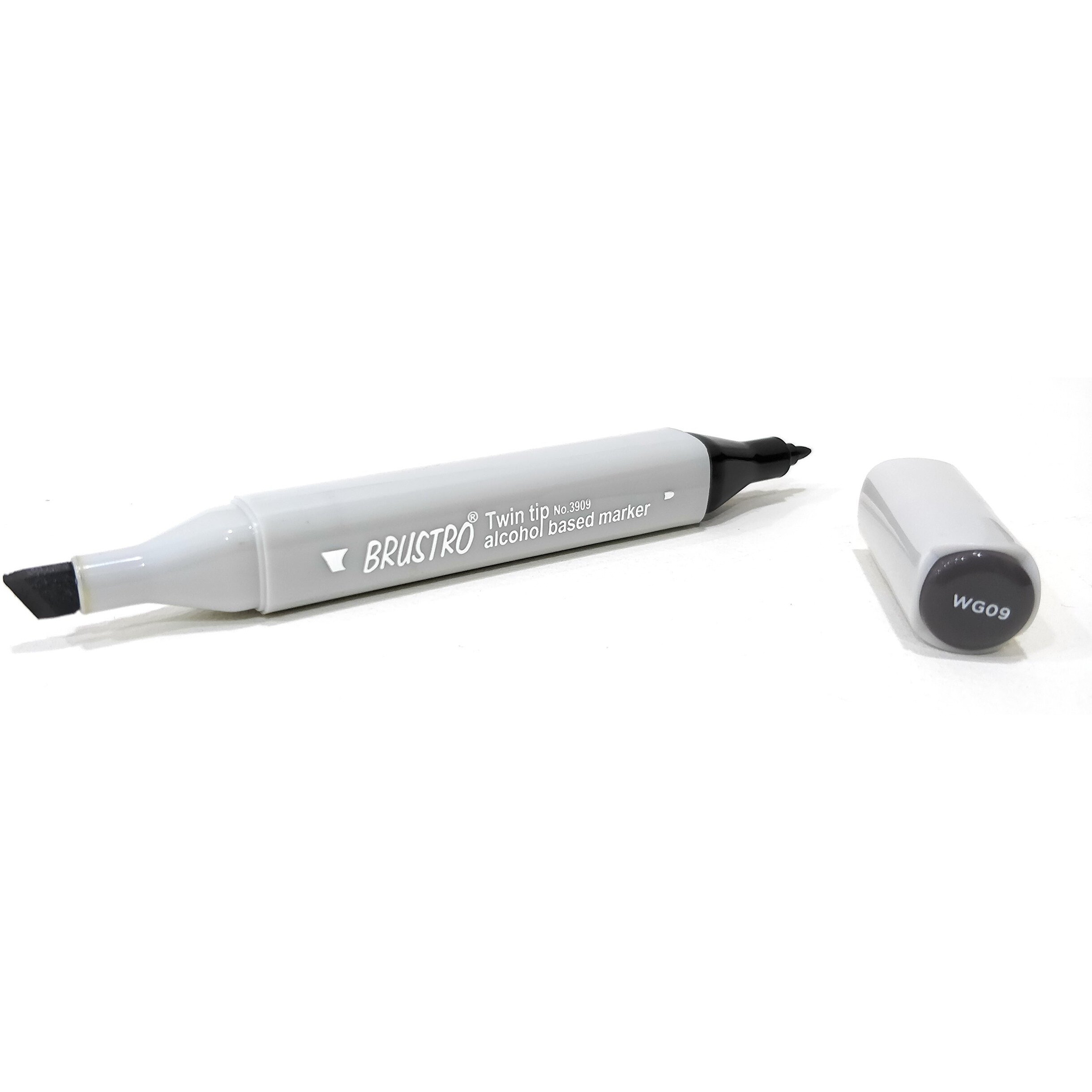 Brustro Twin Tip Alcohol Based Marker|Grey|Warm Grey 9|Tip Size - Broad 1-7Mm Line,Fine 0.7Mm|Smudge-Proof,Waterproof, Ideal For Texturing,Sketching,Graffiti,Comic Artist,Architecture,Fine Art Student