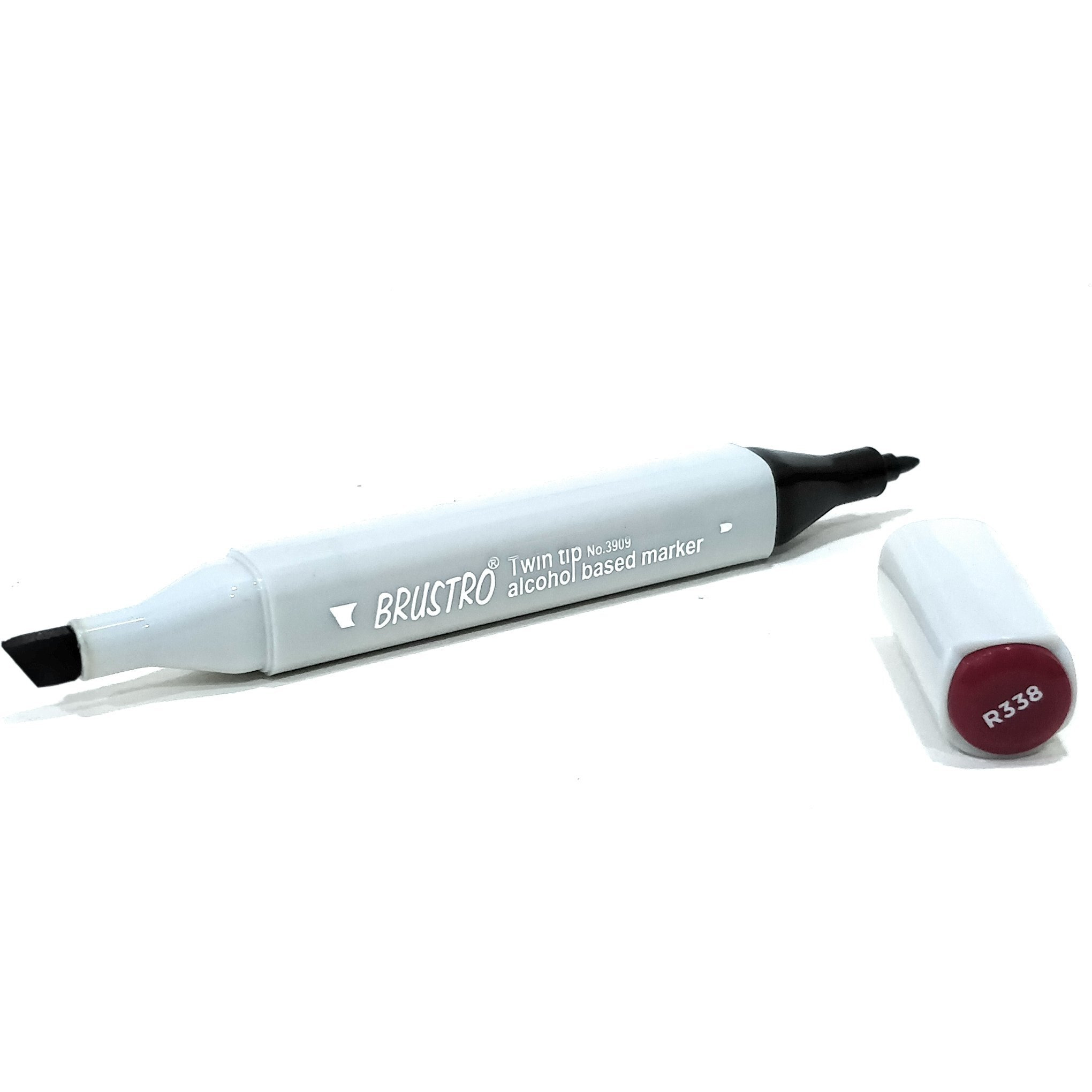 Brustro Twin Tip Alcohol Based Marker|Red (Argile)|Tip Size - Broad 1-7Mm Line,Fine 0.7Mm|Smudge-Proof,Waterproof, Ideal For Texturing, Sketching,Graffiti,Comic Artist,Architecture,Fine Art Students