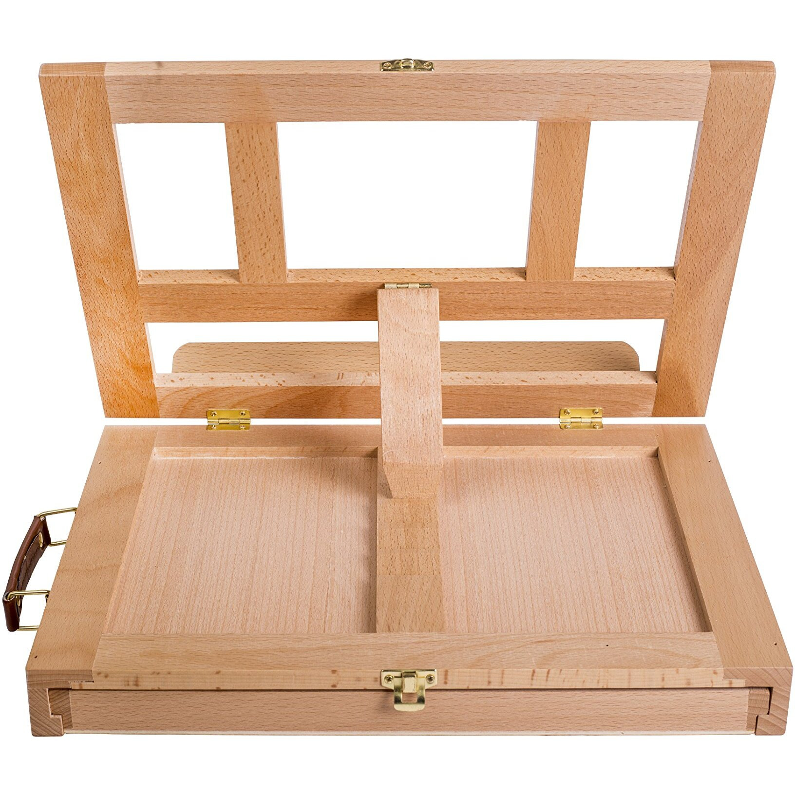 Brustro Artists Small Desk Box Easel, Holds Canvases Upto 11.8"