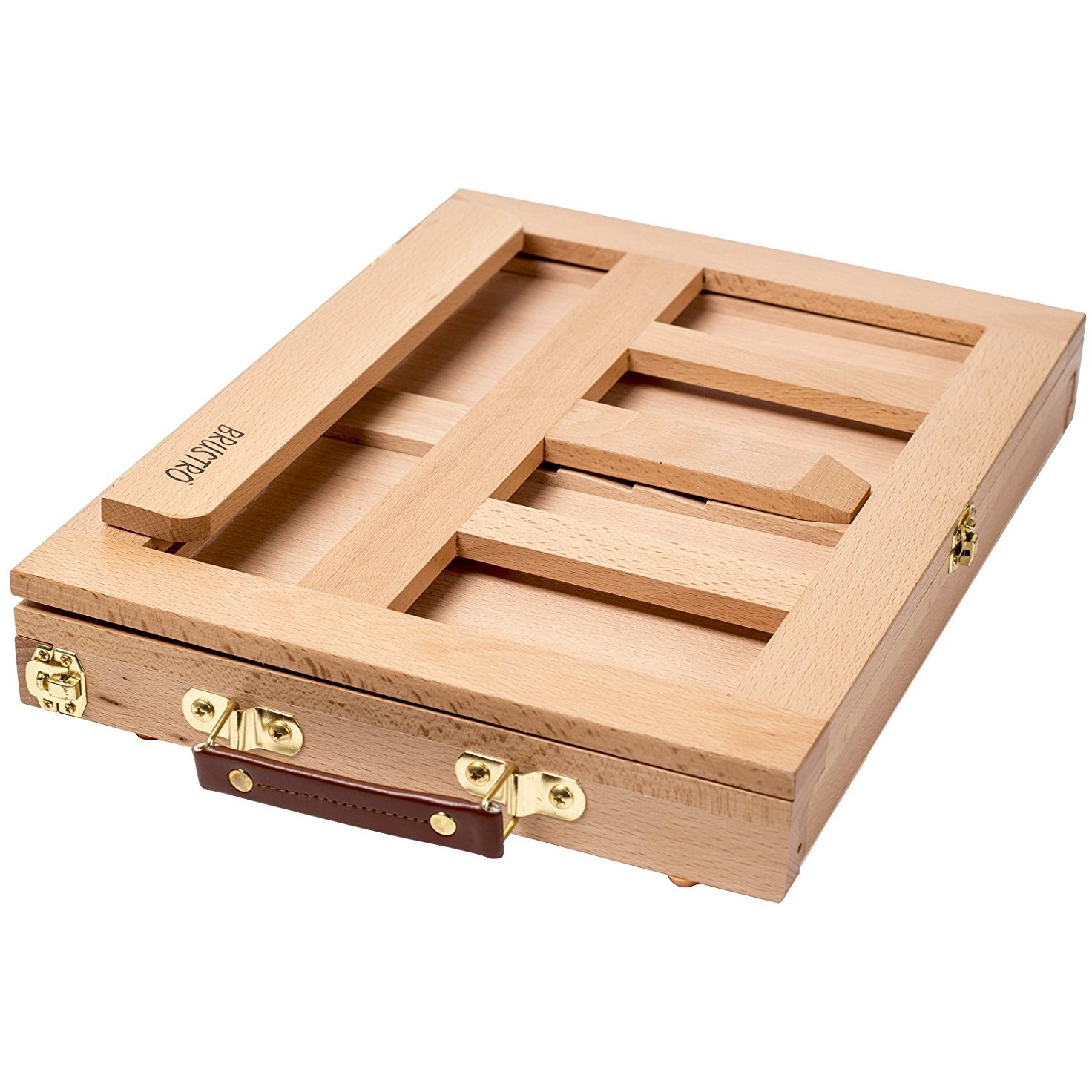 Brustro Artists Small Desk Box Easel, Holds Canvases Upto 11.8"