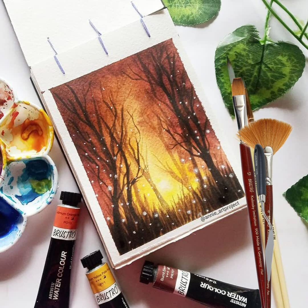 Brustro Artists Watercolour Paint Set Of 24X12Ml Tubes|Rich Pigments,Transparent,Intermixable Color |Ideal For Landscape,Portrait,Paper Painting,Professional,Fine Art