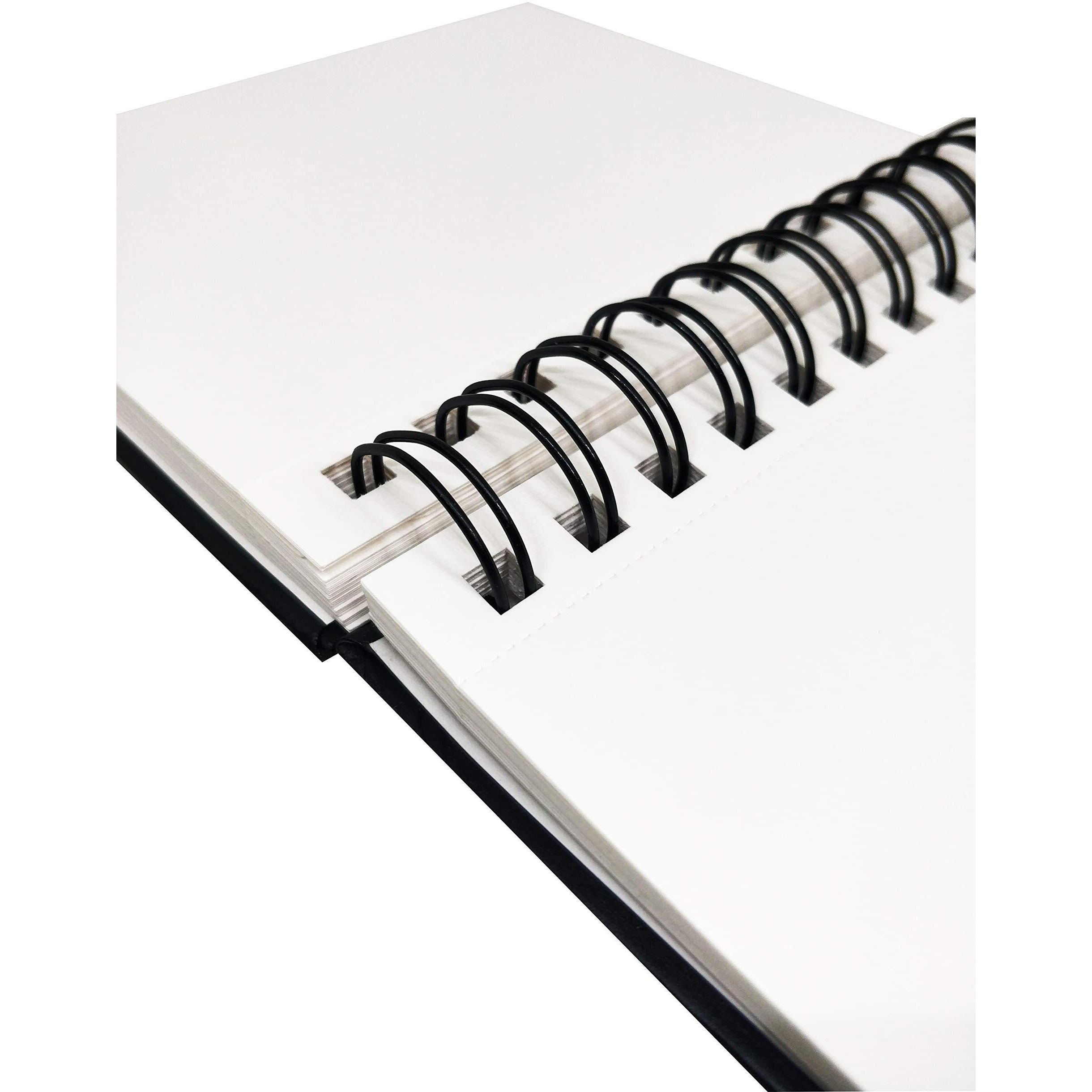 Brustro Artists Sketch Book Wiro Bound A4 Size, Landscape, 116 Pages, 160 Gsm (Acid Free)