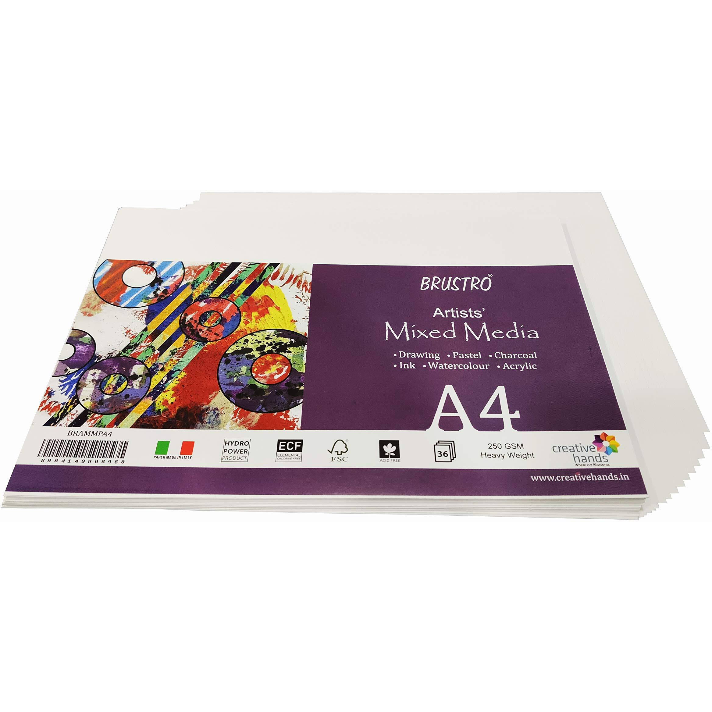 Brustro Artists Mixed Media Paper A4, 250 Gsm, 36 Sheets