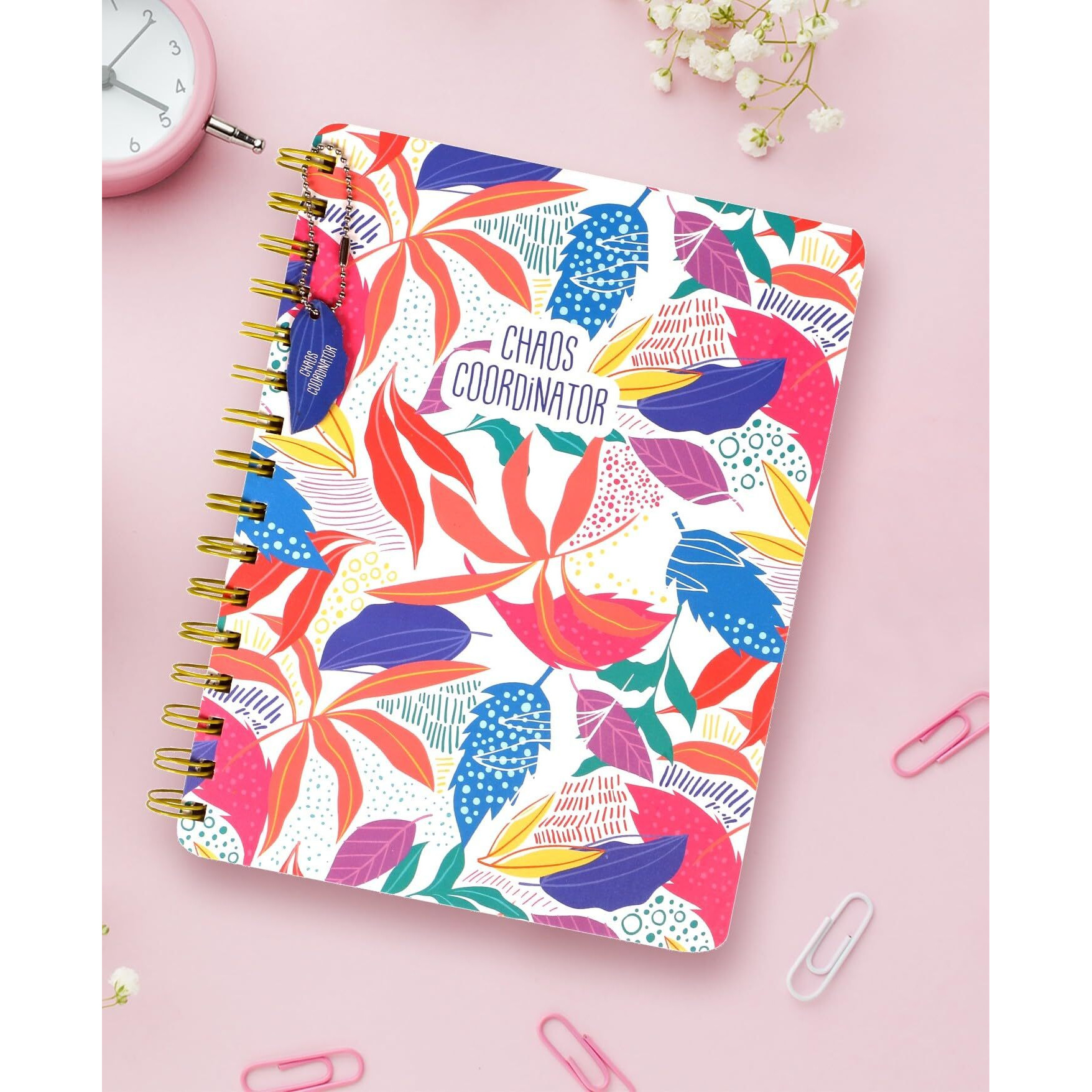 Doodle Hard Bound Spiral Notebook Diary With Bookmark Dangler And Sticker Pages I B5 I Undated I 160 Ruled Pages I 80 Gsm (Chaos Coordinator)