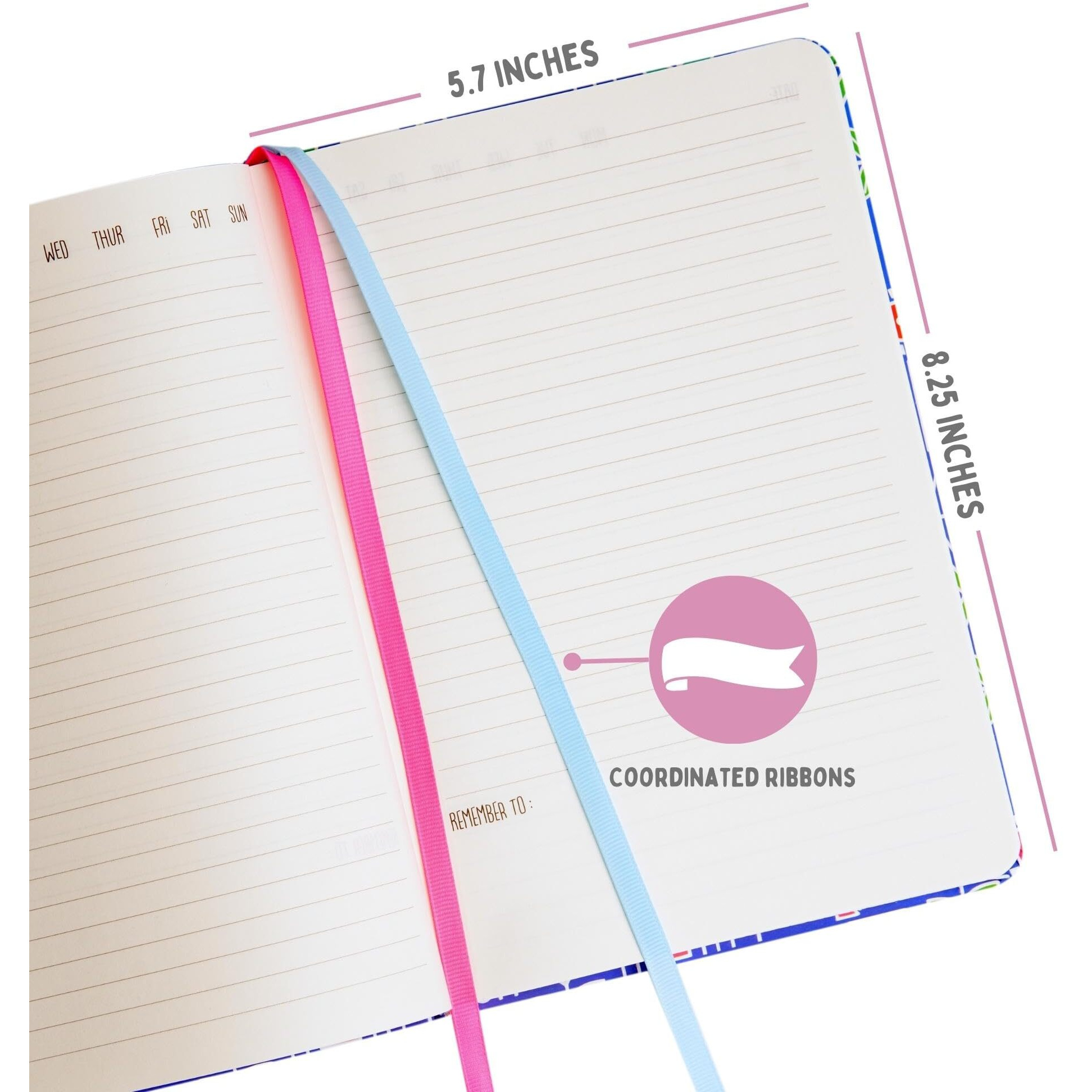 Doodle Hard Bound Soft Foam Padded Paper Notebook | Compact Size A5 (8.25 X 5.7) | 160 Pages, 80 Gsm | Flat Opening | Soft Foam Padding | Two Satin Ribbons - Glorious Arcs