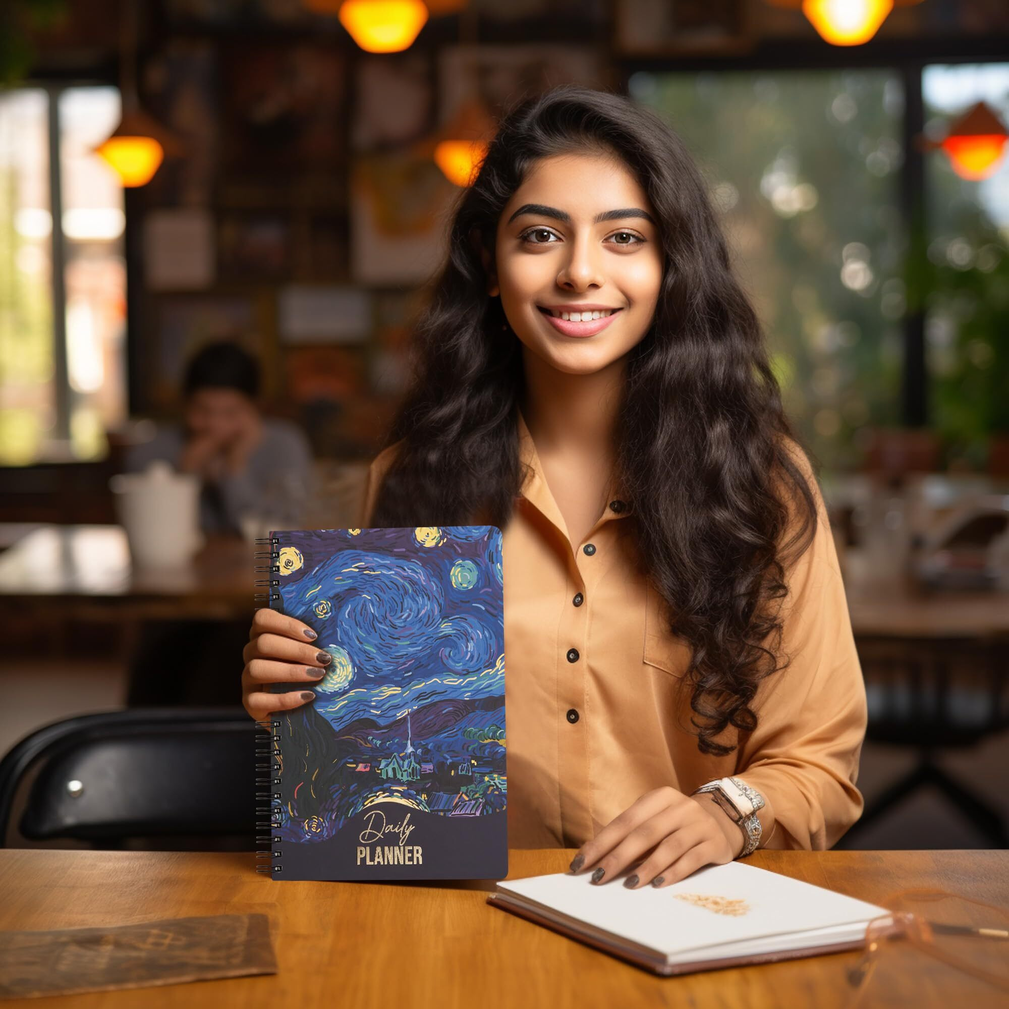 Doodle Undated Daily Planner | A5 | 172 Pages | 80 Gsm | 3 Months Schedule, To-Do List, Daily Priorities, Appointments, Deadlines, Water Tracker, Goals - Night Whispers