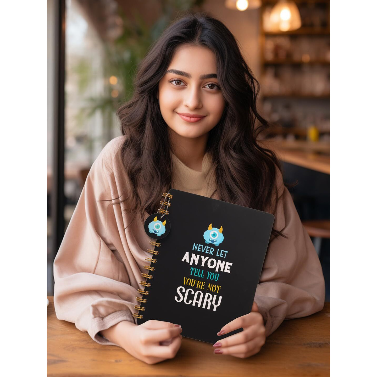 Doodle Hardbound Spiral Notebook Diary With Bookmark Dangler And 100+ Stickers | B5 | 160 Undated Ruled Pages | 80 Gsm Acid Free Paper | Open Flat And Write Comfortably - Monster Mind