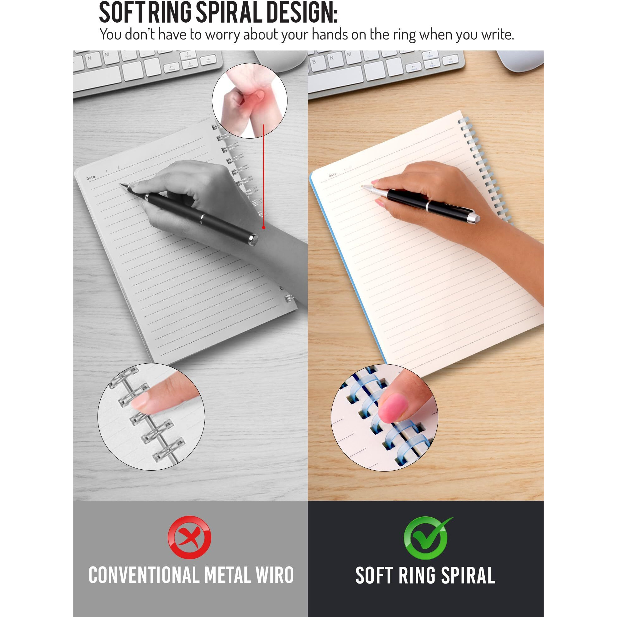 Doodle B5 Ruled Spiral Notebook | 160 Pages, 80 Gsm | Soft Wiro Binding For Smooth Writing | Ideal For School, College & Office | Green