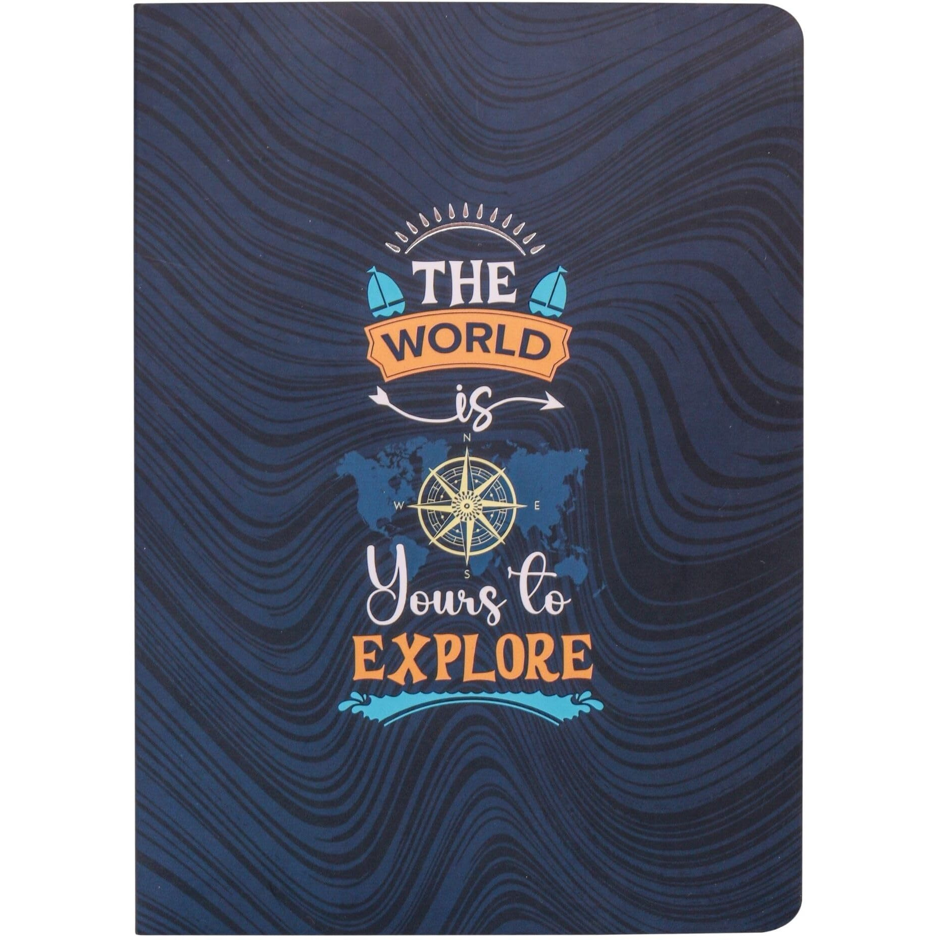 Doodle Travelogue Hard Bound B6 Travel Planner | 24 Monthly Planner Pages | 24 Motivational Quote Pages (5 X 7 Inches, 80 Gsm, 240 Pages) Gift For Travel Lovers (Wander Wheel)