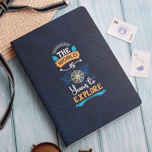 Doodle Travelogue Hard Bound B6 Travel Planner | 24 Monthly Planner Pages | 24 Motivational Quote Pages (5 X 7 Inches, 80 Gsm, 240 Pages) Gift For Travel Lovers (Wander Wheel)