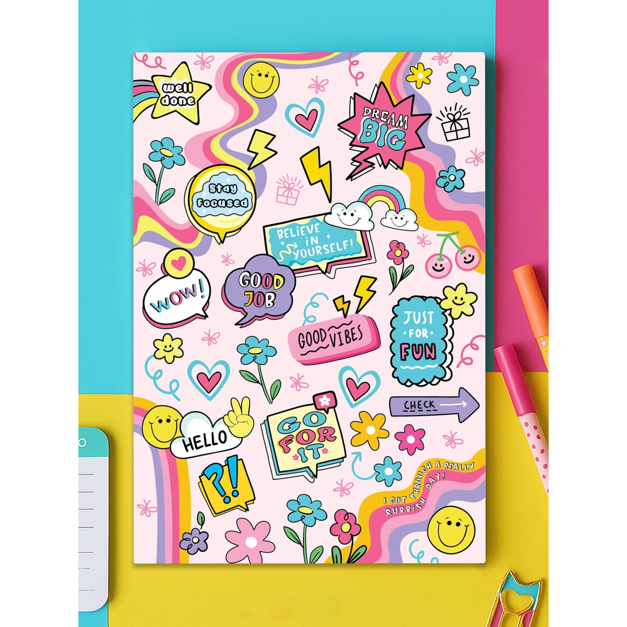 Doodle Daily 5 Minute Gratitude Journal - Positivity, Wellness & Mindfulness Journal For Teens & Adults - 90-Day Habit Builder | 112 Undated Pages | A5 | Guided Prompts & Fun Activities