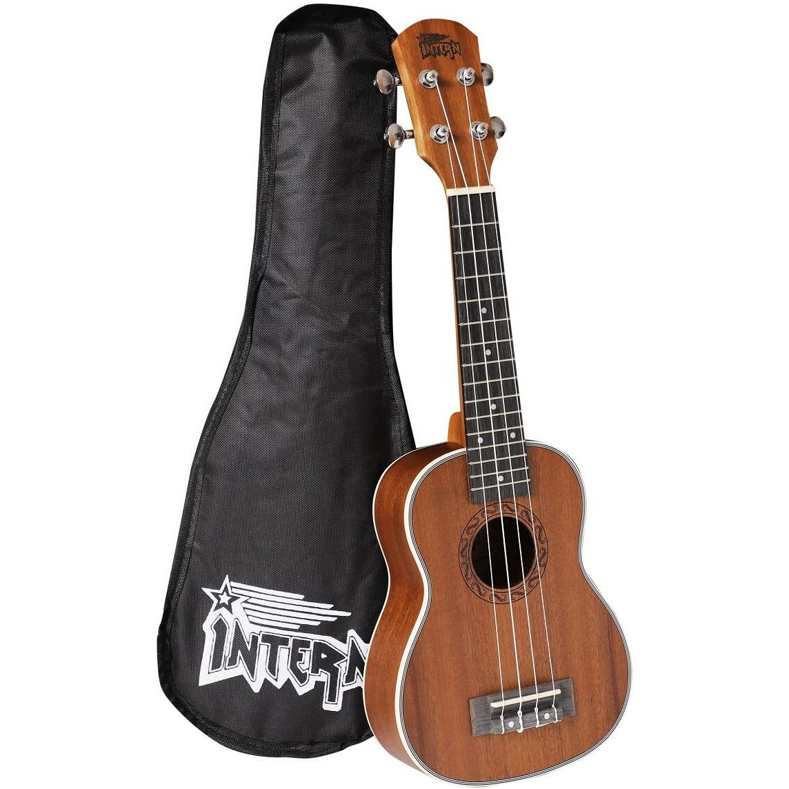 Intern Soprano Ukulele Guitar With Bag (Ash)