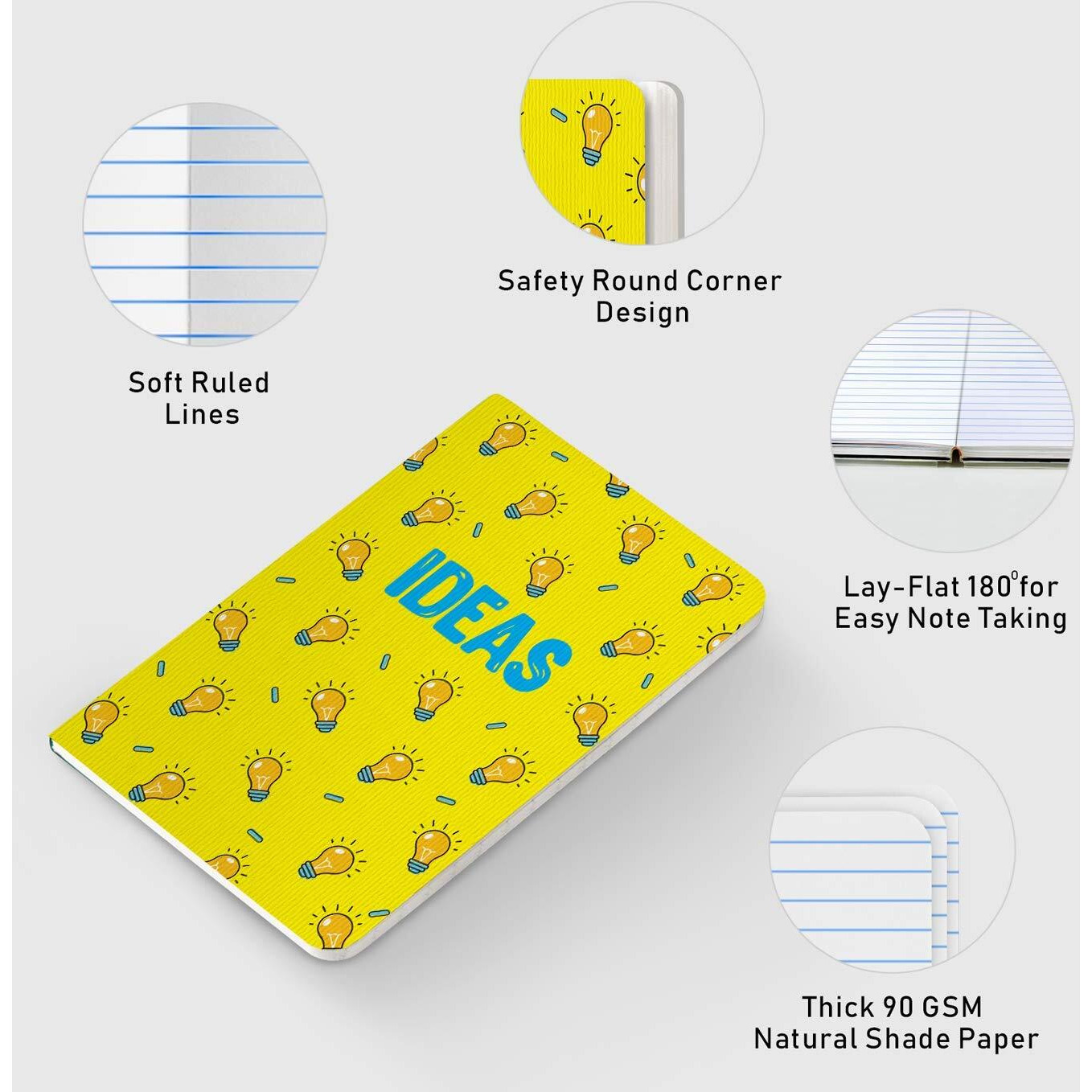 Factor Notes Notebook 90 Gsm, B6, Ruled, 112 Pages Journal Diary (Idea)