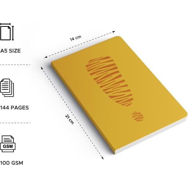 Factor Notes 90 Gsm A5 Notebook Plain | 160 Pages (Exclamation)