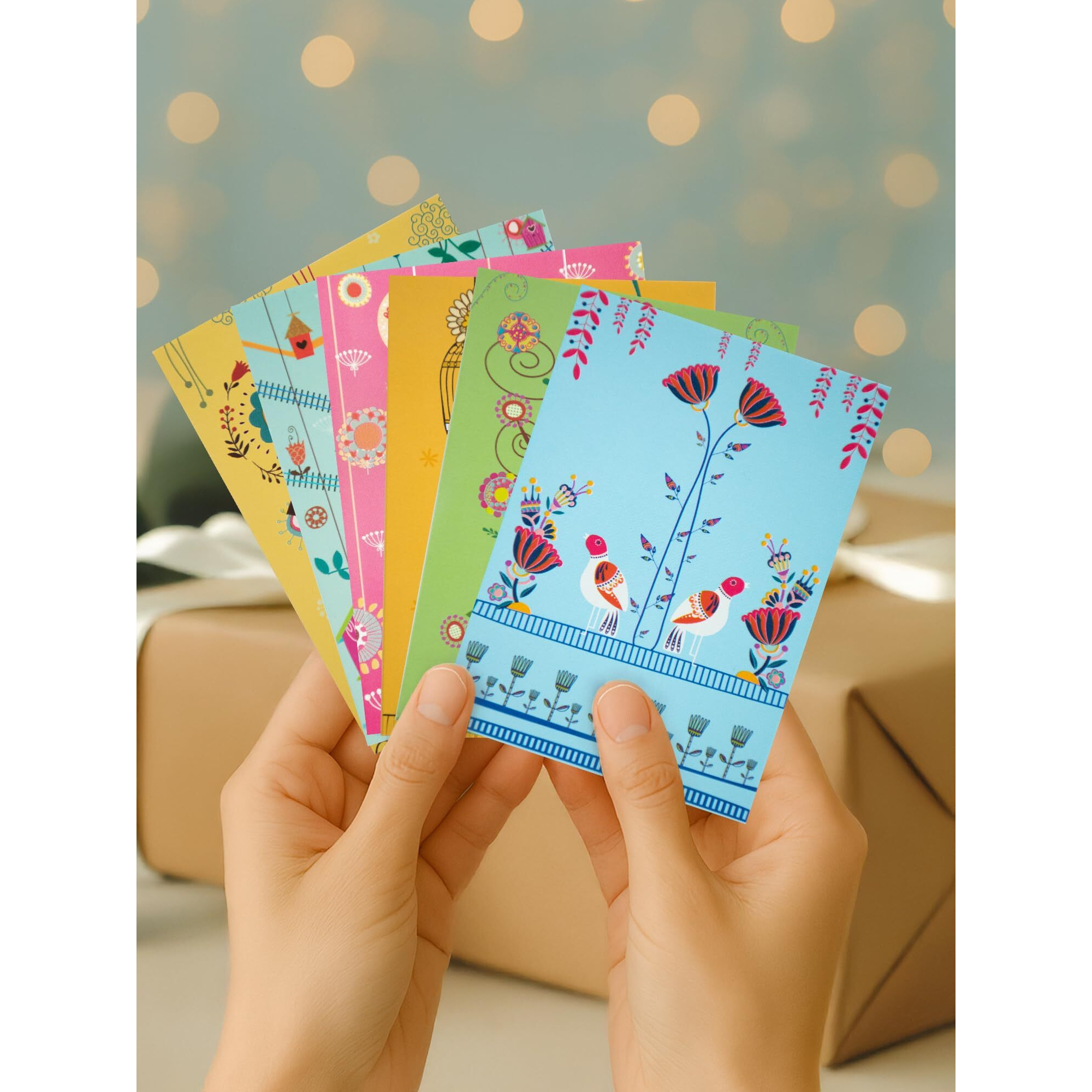 Doodle Treasure Trove  Set Of 12 Thank You Notecards With Envelopes | 4.25 X 3 Inch | 6 Unique Designs (2 Each) | Blank Greeting Cards For All Occasions